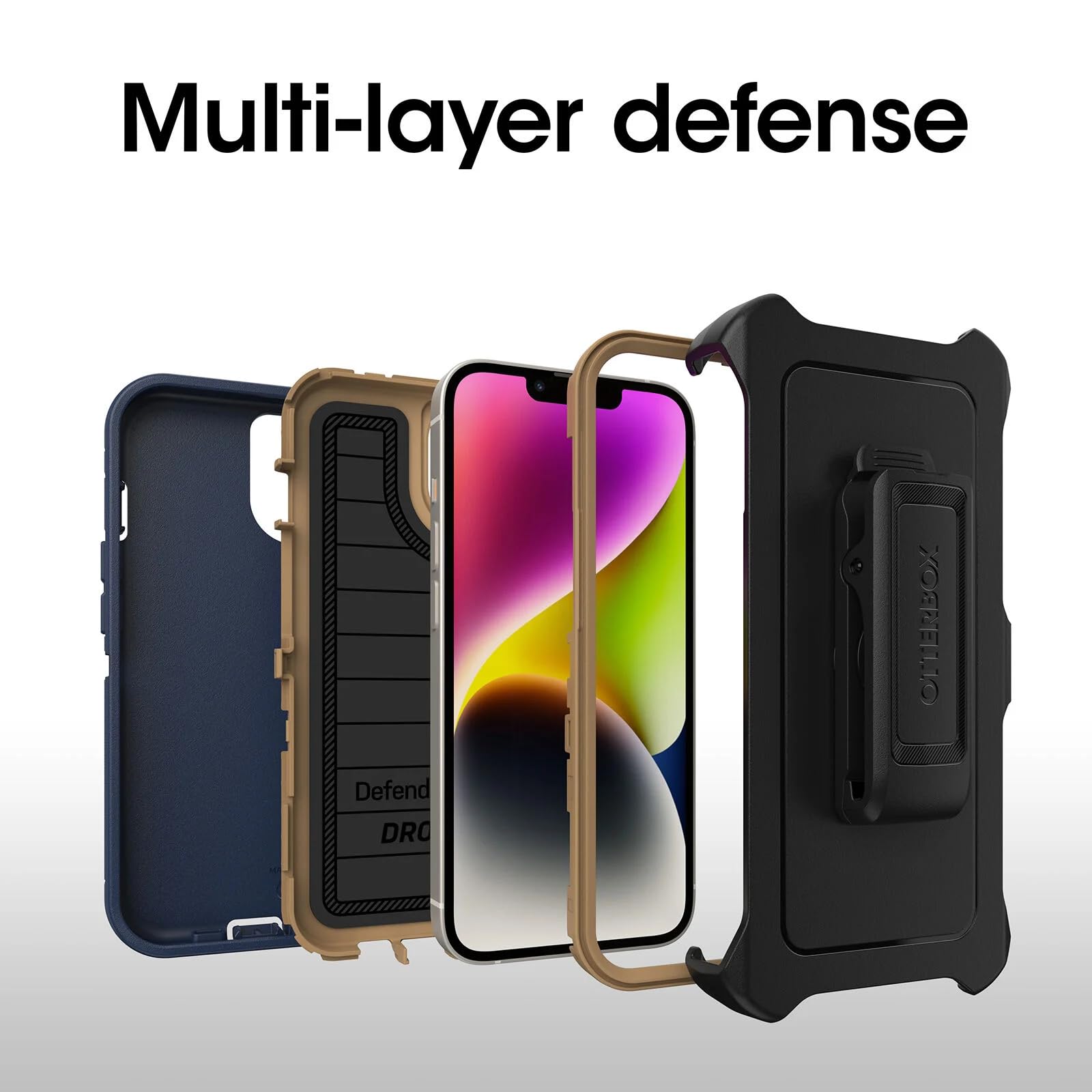 Foto 6 | Funda De Teléfono Otterbox Defender Series Para Iphone 14 Y 13 - Venta Internacional.