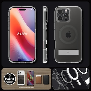 Foto 7 | Funda Spigen Ultra Hybrid S Magfit Para Iphone 16 Pro Con Soporte - Venta Internacional.