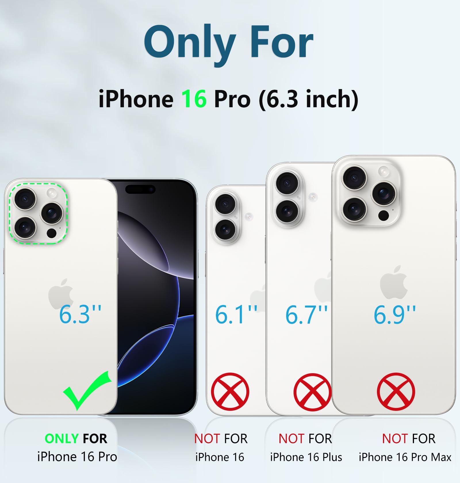 Foto 3 pulgar | Funda De Teléfono Fntcase Para Iphone 16 Pro De 6.3 Pulgadas Con Soporte Rojo - Venta Internacional.