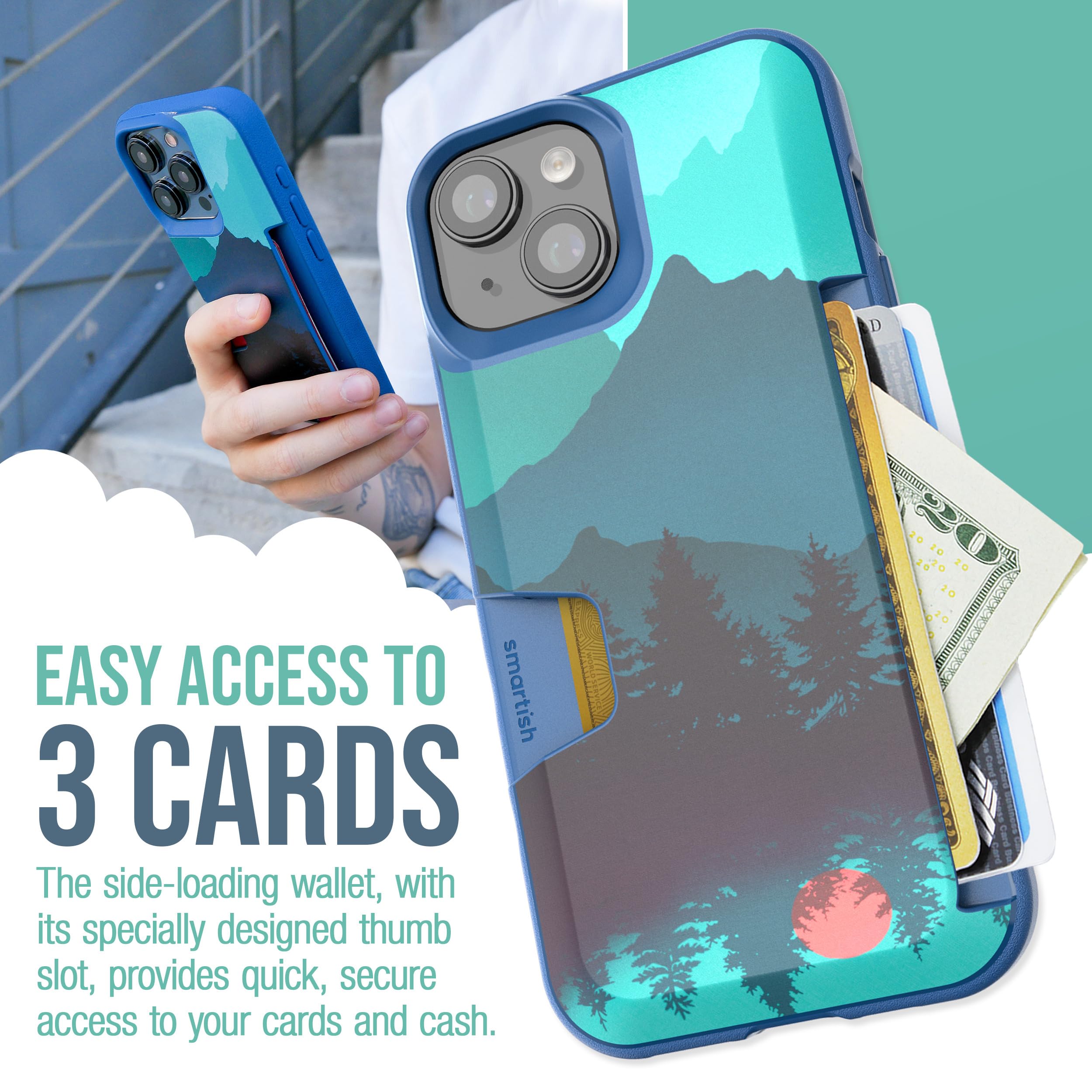 Foto 3 pulgar | Funda Tipo Cartera Smartish Wallet Slayer Vol. 1 Para Iphone 15 - Venta Internacional.