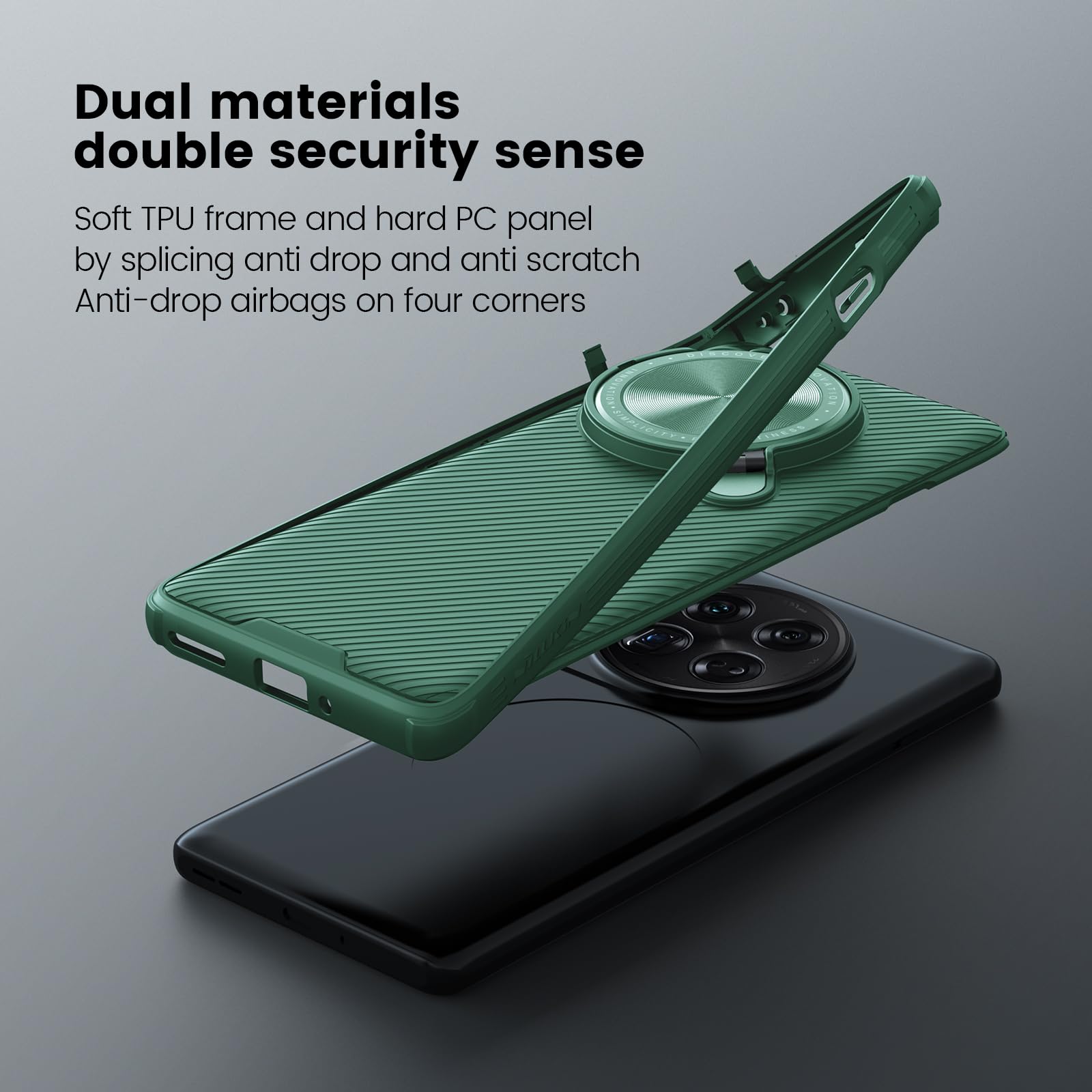 Foto 5 | Case Nillkin - Soporte Magnético Y De Cámara Para Oneplus 12, Color Verde - Venta Internacional.