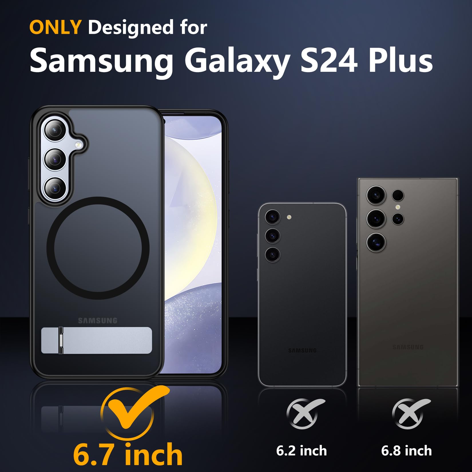 Foto 3 pulgar | Funda Magnética Spidercase Con Soporte Invisible Para Samsung S24 Plus - Venta Internacional.