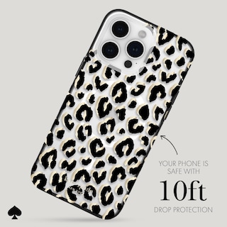 Foto 3 | Funda De Teléfono Kate Spade New York City Leopard Black Para Iphone 15 Pro Max - Venta Internacional.
