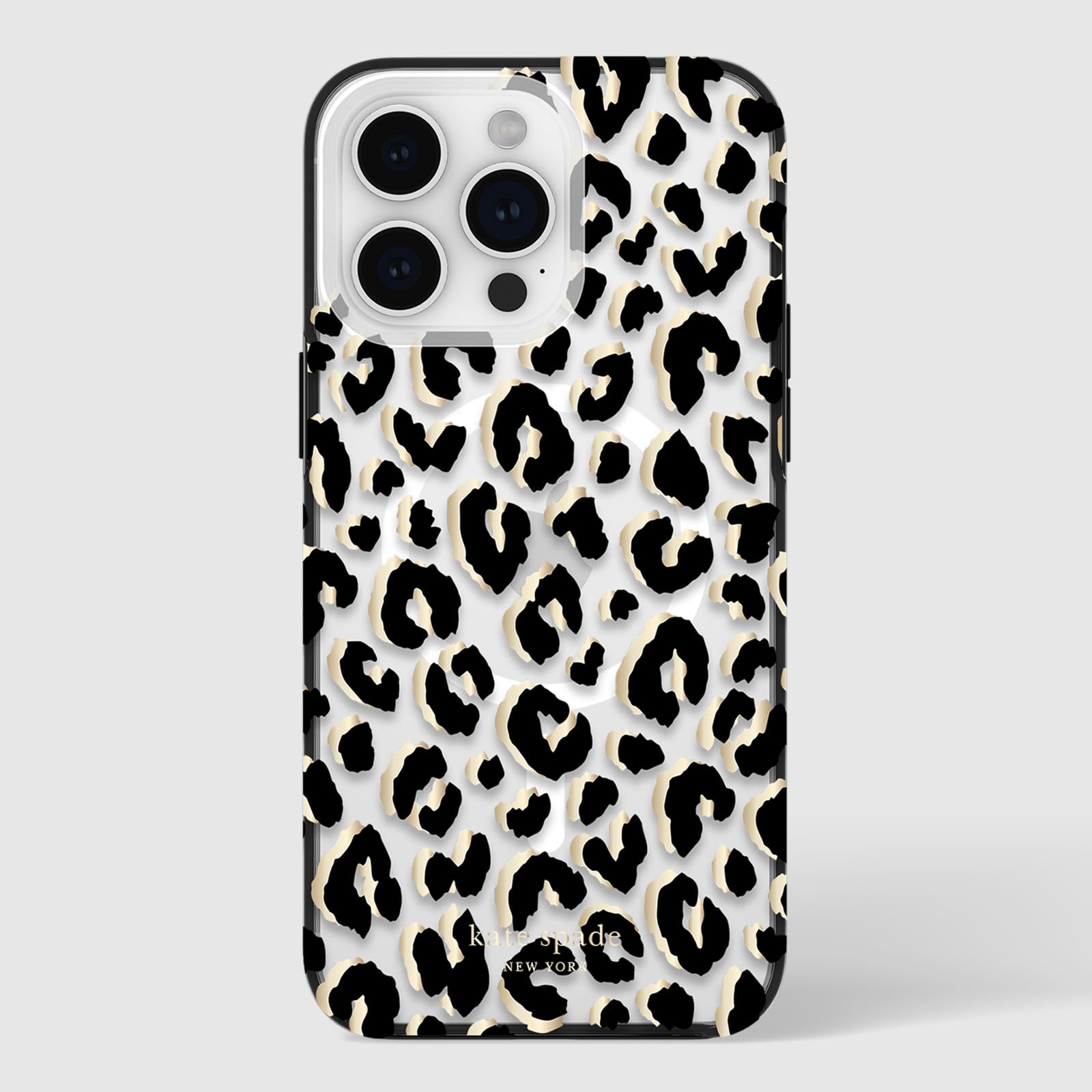 Foto 8 pulgar | Funda De Teléfono Kate Spade New York City Leopard Black Para Iphone 15 Pro Max - Venta Internacional.