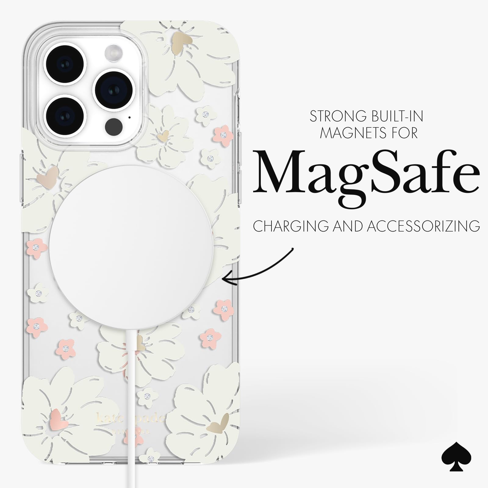 Foto 6 pulgar | Funda De Teléfono Kate Spade New York Classic Peony Para Iphone 15 Pro Max - Venta Internacional.