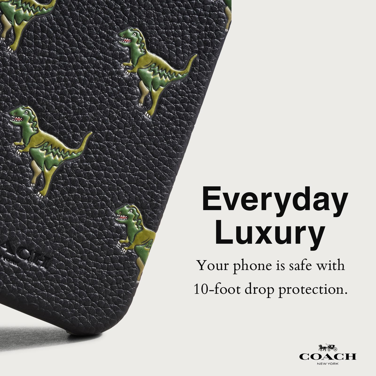 Foto 4 pulgar | Funda De Piel Auténtica Grabada Coach Para Iphone 15 Pro Max - Venta Internacional.