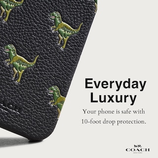Foto 3 | Funda De Piel Auténtica Grabada Coach Para Iphone 15 Pro Max - Venta Internacional.