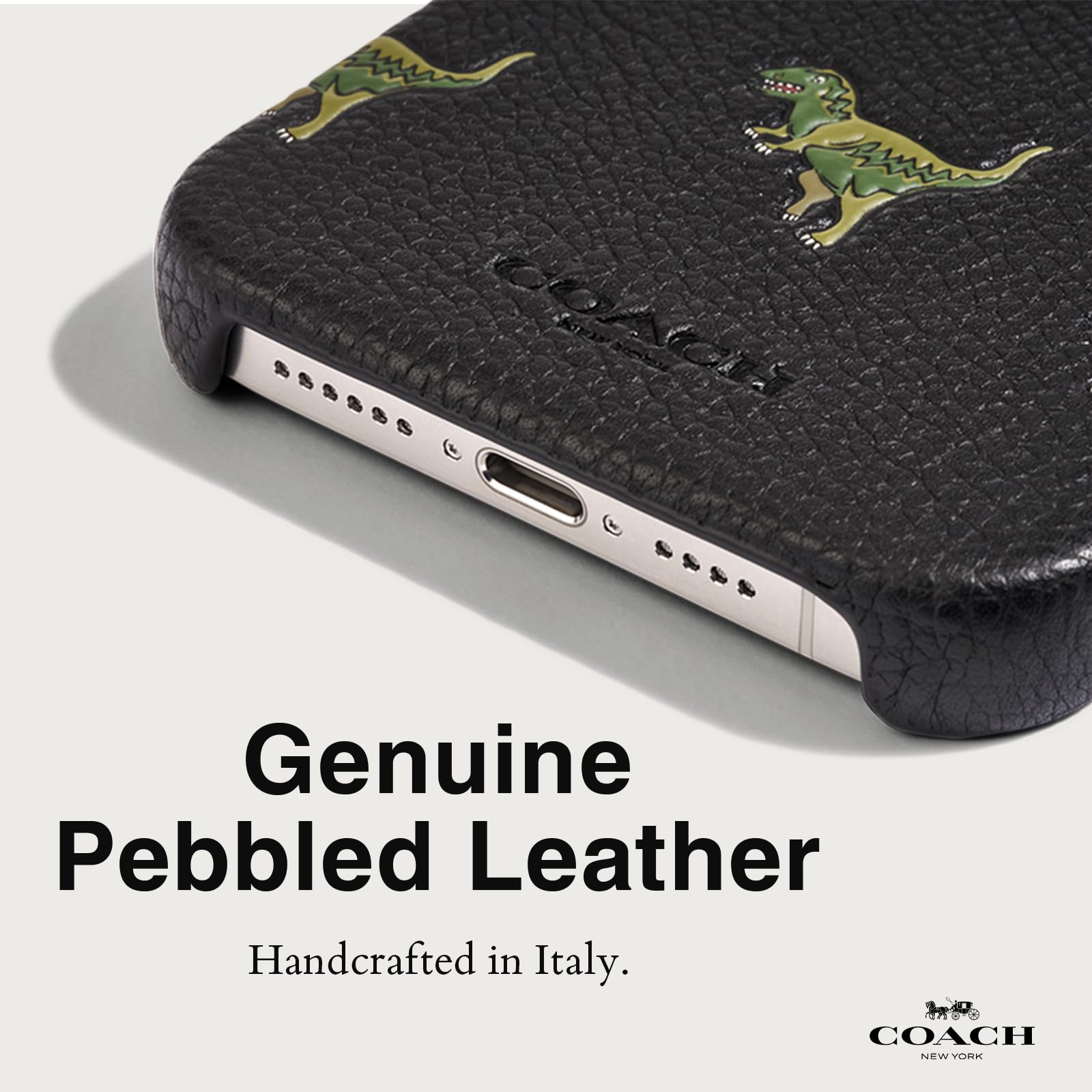 Foto 5 pulgar | Funda De Piel Auténtica Grabada Coach Para Iphone 15 Pro Max - Venta Internacional.