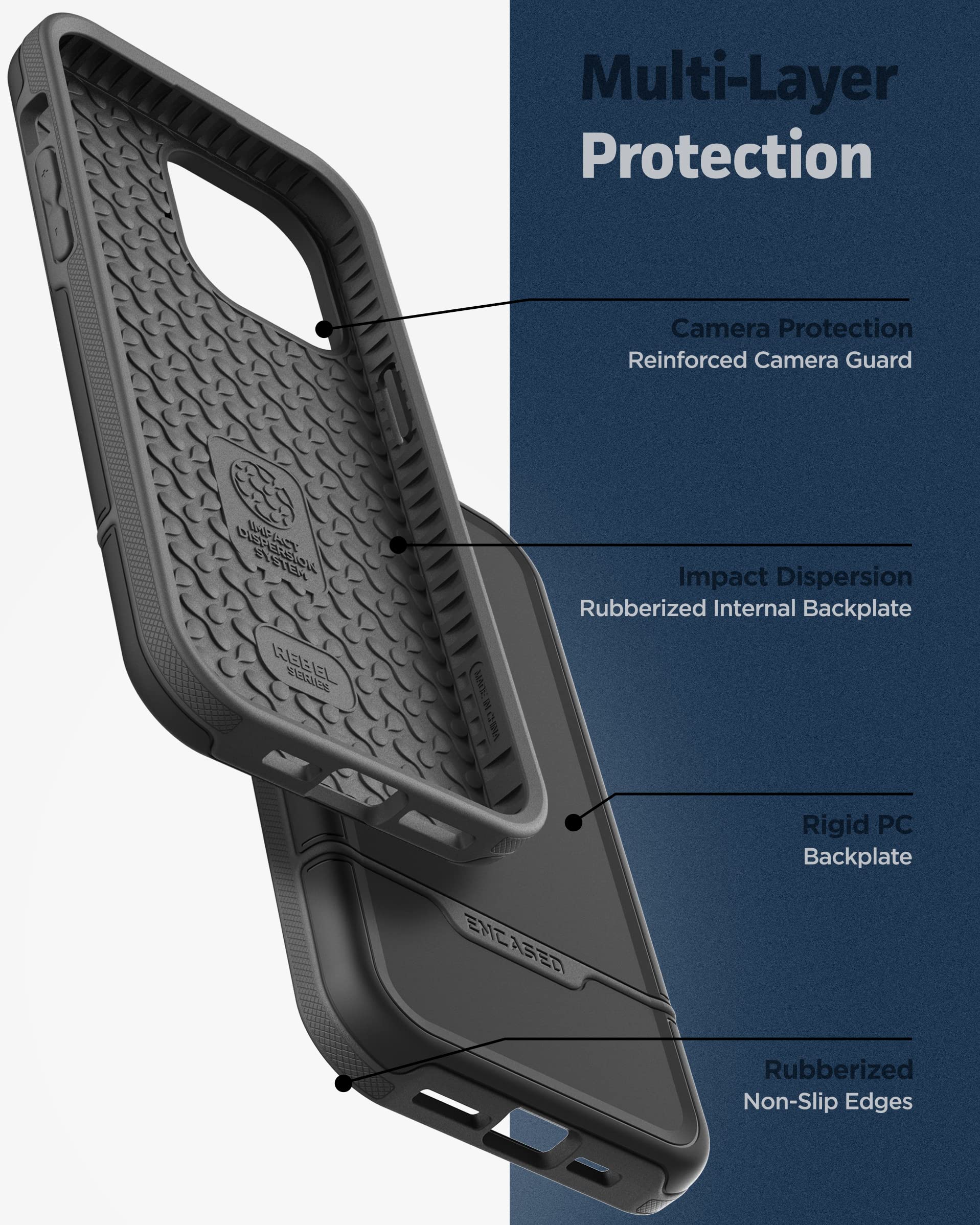 Foto 5 | Funda Para Teléfono Iphone 14 Rebel Con Clip Para Cinturón Negra - Venta Internacional.