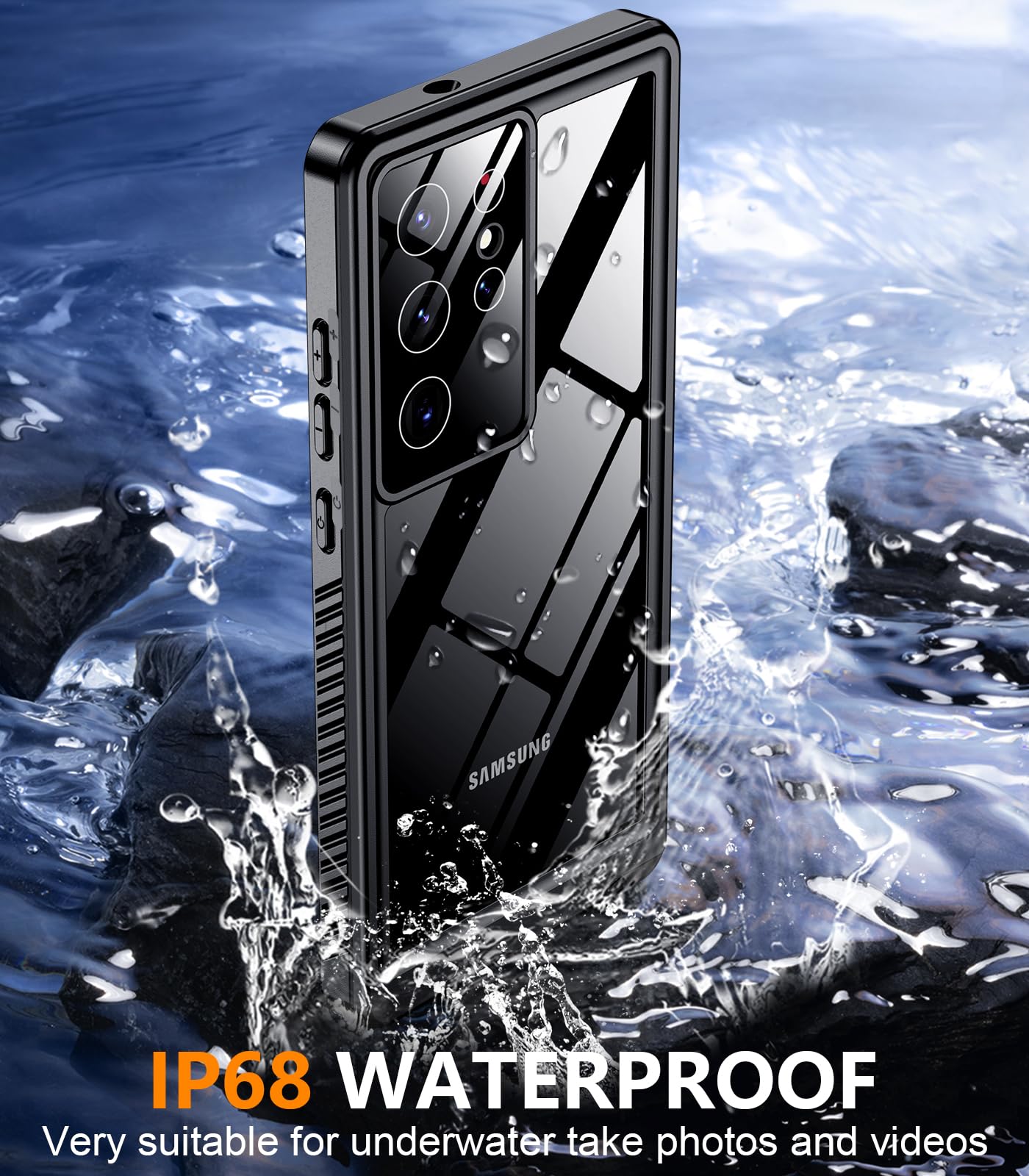 Foto 4 pulgar | Funda Impermeable Temdan Con Lente Y Pantalla Para Samsung S22 Ultra - Venta Internacional.