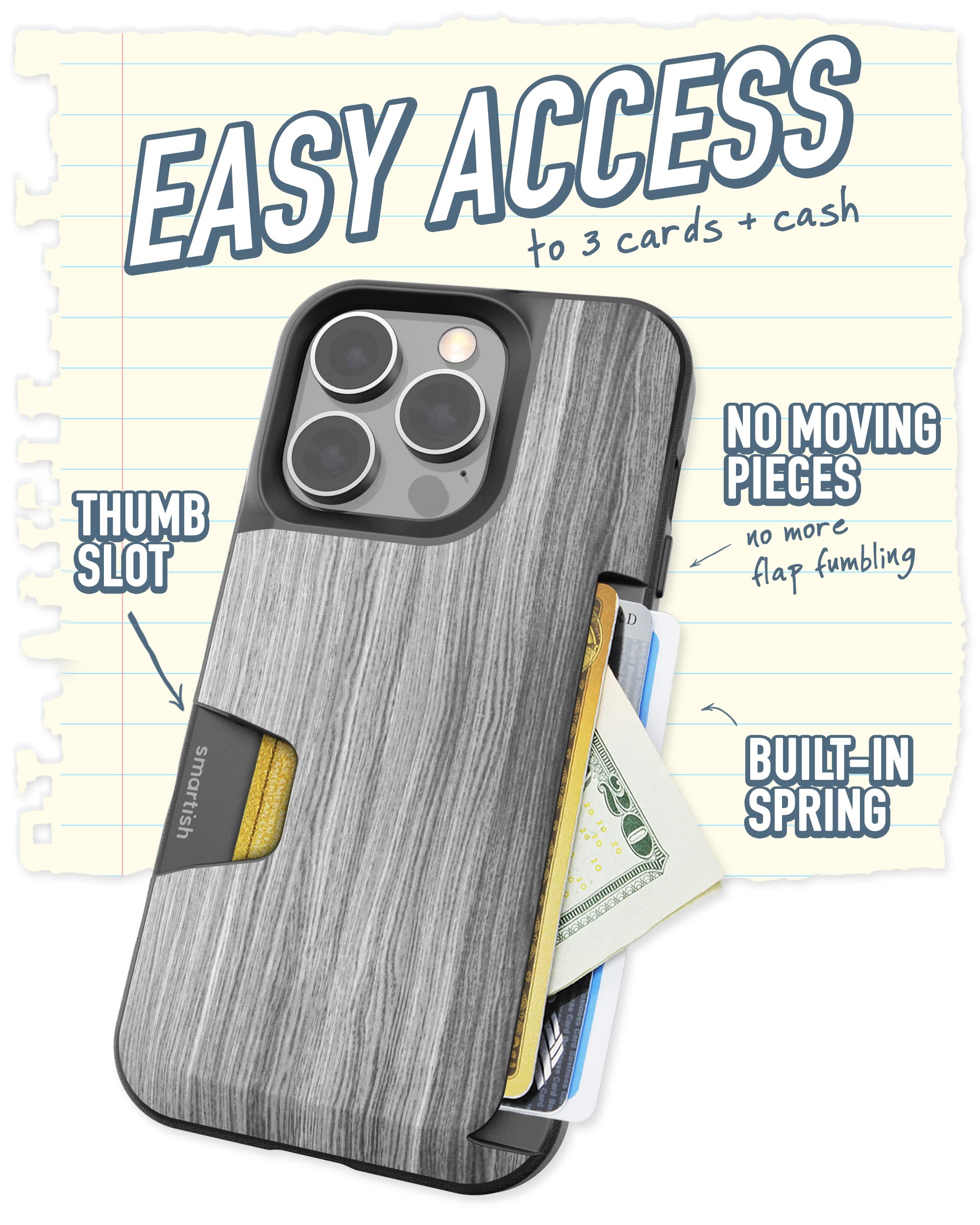 Foto 3 pulgar | Funda Tipo Cartera Smartish Para Iphone 14 Pro Wallet Slayer, Vol. 1 - Venta Internacional.