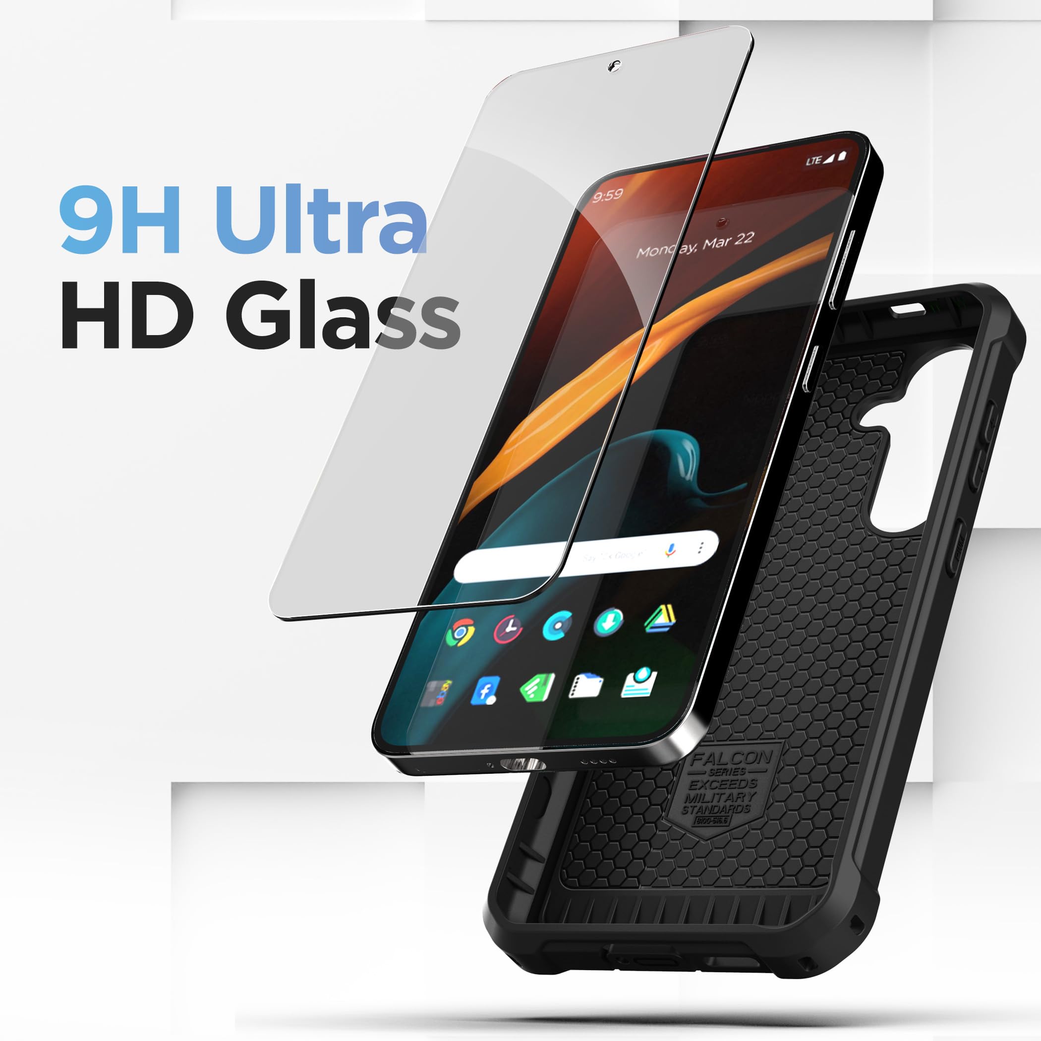 Foto 3 pulgar | Funda Resistente Con Cinturón Para Samsung Galaxy S24 Plus Con Cristal - Venta Internacional.