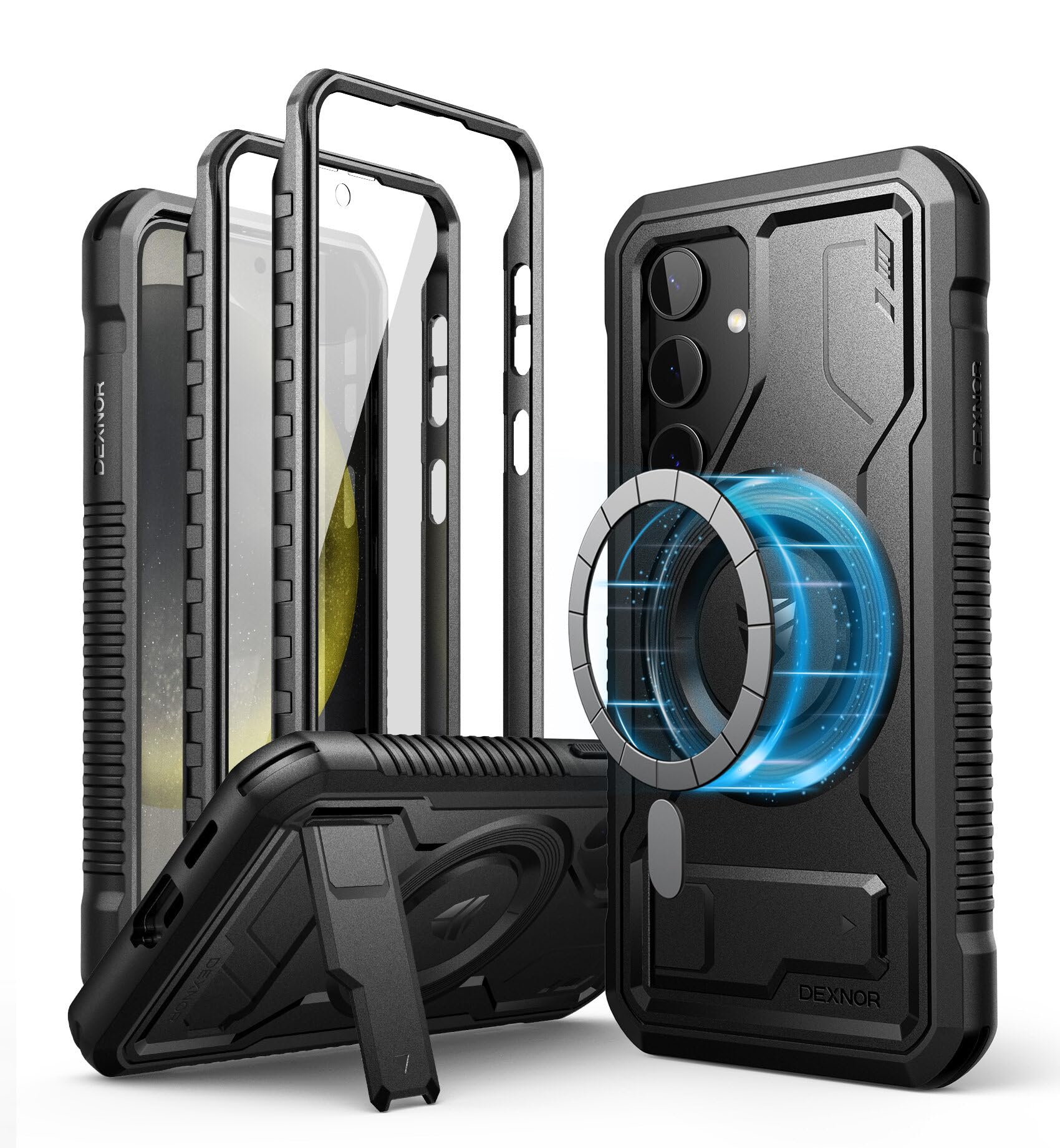 Foto 2 pulgar | Funda Magnética Dexnor Con Soporte Para Samsung Galaxy S24, Color Negro - Venta Internacional.