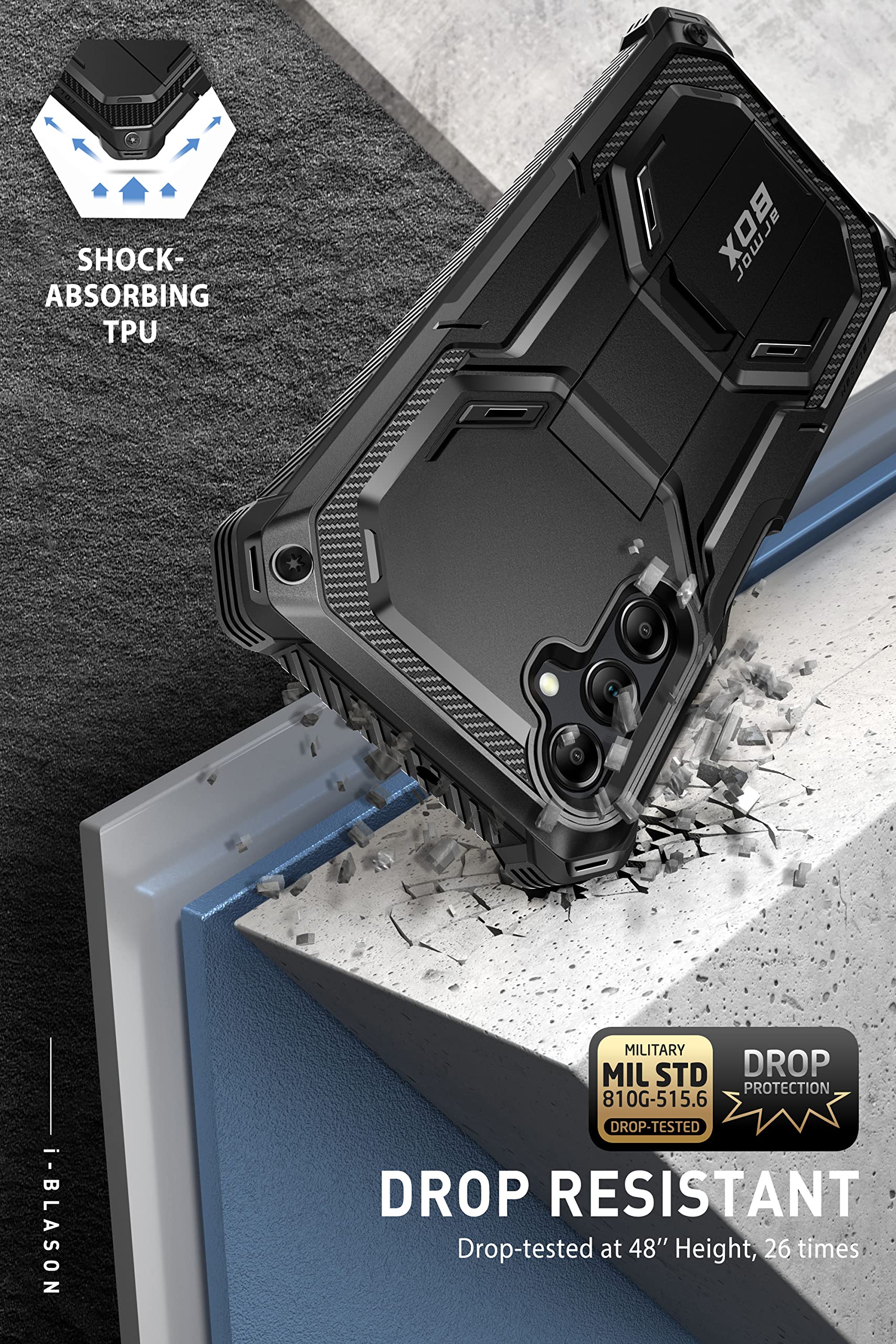 Foto 3 pulgar | Funda De Teléfono I-blason Armorbox Para Samsung Galaxy A14 5g Negra - Venta Internacional.