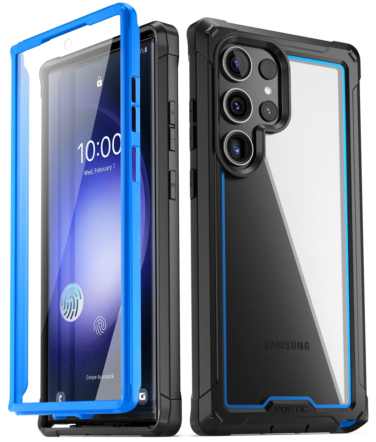 Foto 2 pulgar | Funda Poetic Guardian Para Samsung Galaxy S23 Ultra 5g, Azul/transparente - Venta Internacional.