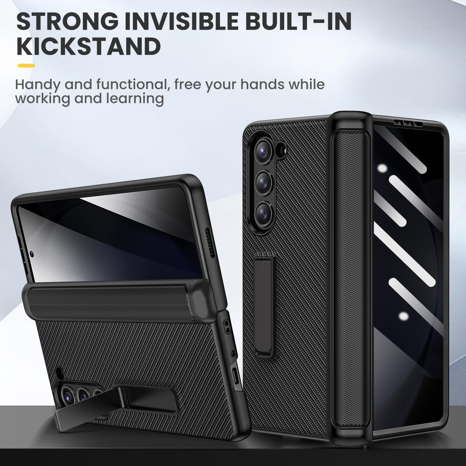 Foto 6 pulgar | Funda De Teléfono Ruky Para Samsung Galaxy Z Fold 5 Con Soporte - Venta Internacional.