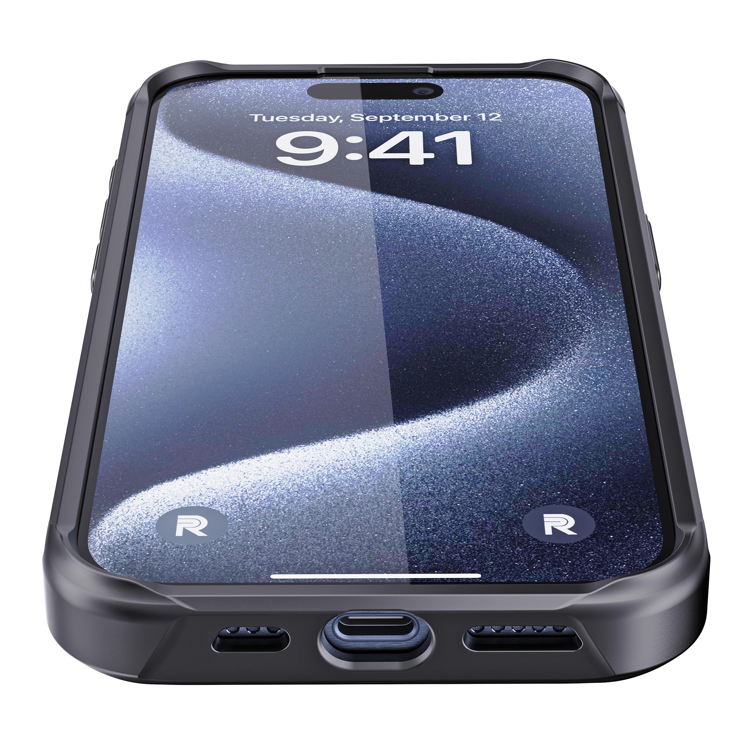 Foto 4 pulgar | Funda Rebel Para Iphone 15 Pro Gen 5 De Fibra De Aramida Negra De 6.1 Pulgadas - Venta Internacional.