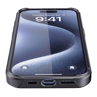 Foto 3 | Funda Rebel Para Iphone 15 Pro Gen 5 De Fibra De Aramida Negra De 6.1 Pulgadas - Venta Internacional.