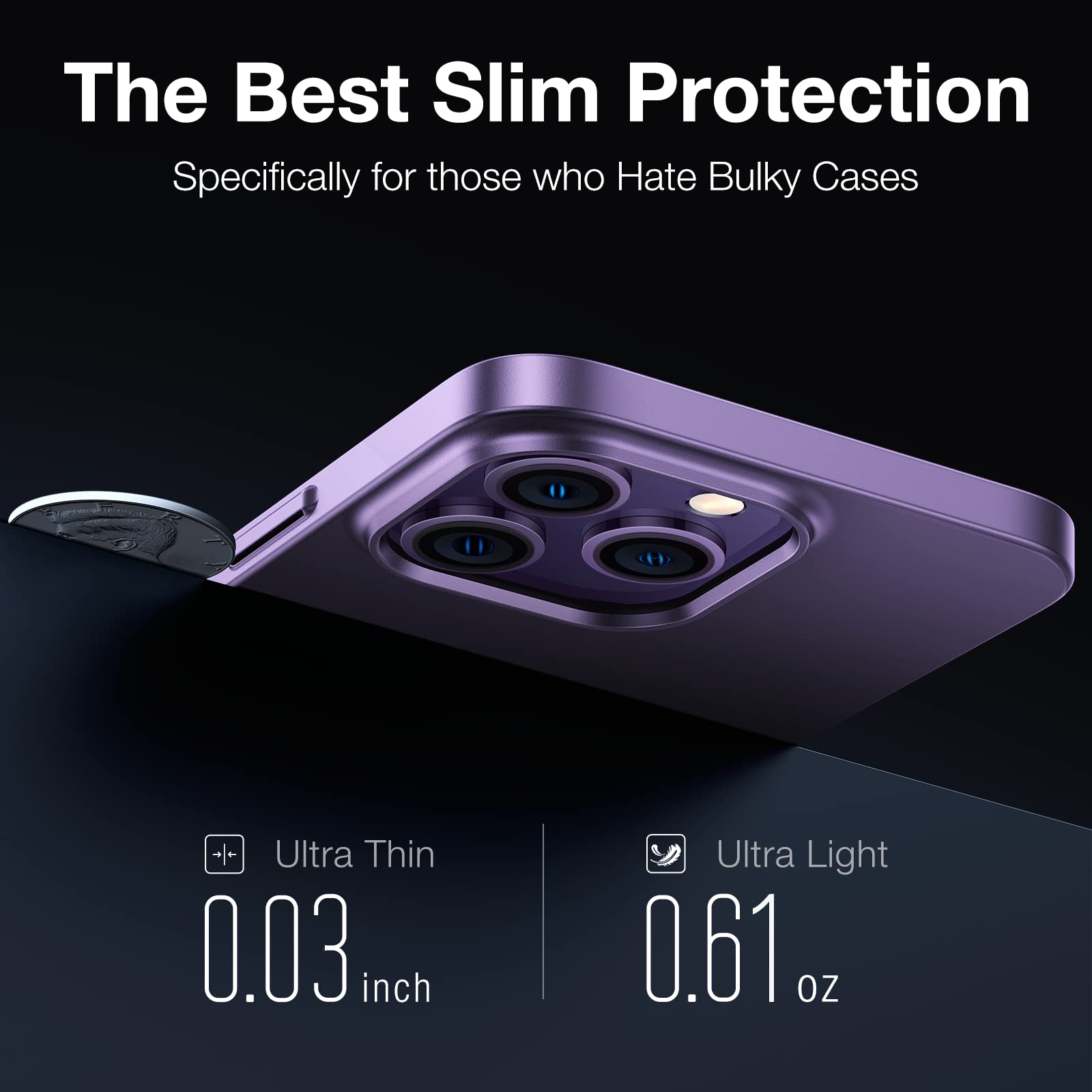 Foto 3 pulgar | Funda De Teléfono Torras Slim A Prueba De Golpes Para Iphone 14 Pro Max - Venta Internacional.