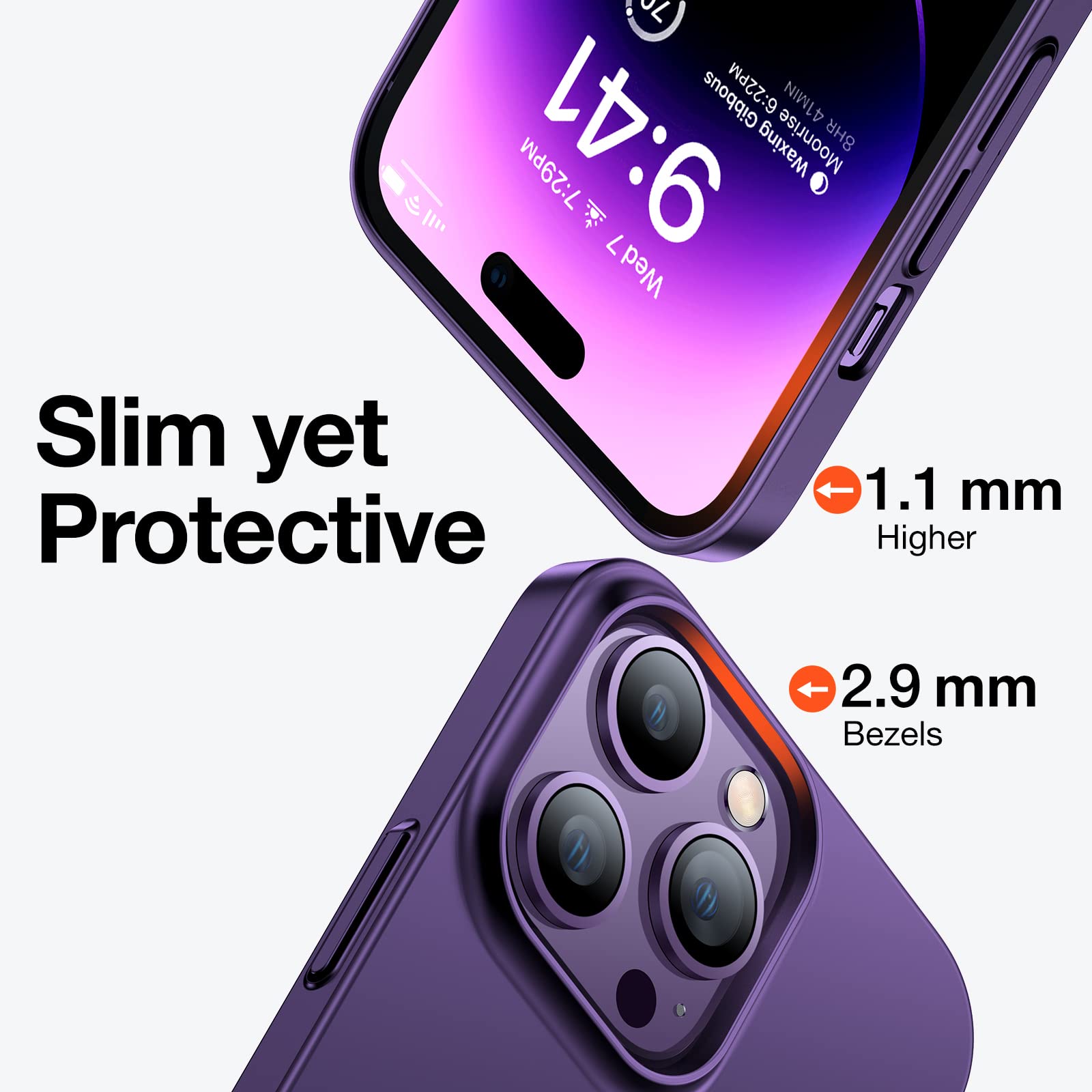 Foto 4 | Funda De Teléfono Torras Slim A Prueba De Golpes Para Iphone 14 Pro Max - Venta Internacional.