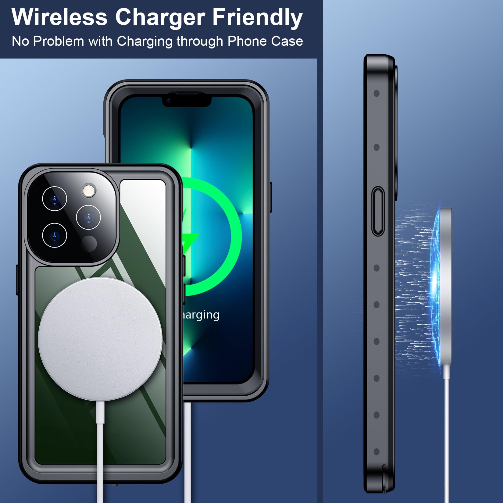 Foto 7 pulgar | Funda De Teléfono Spidercase Impermeable Para Iphone 13 Pro Negro/transparente - Venta Internacional.