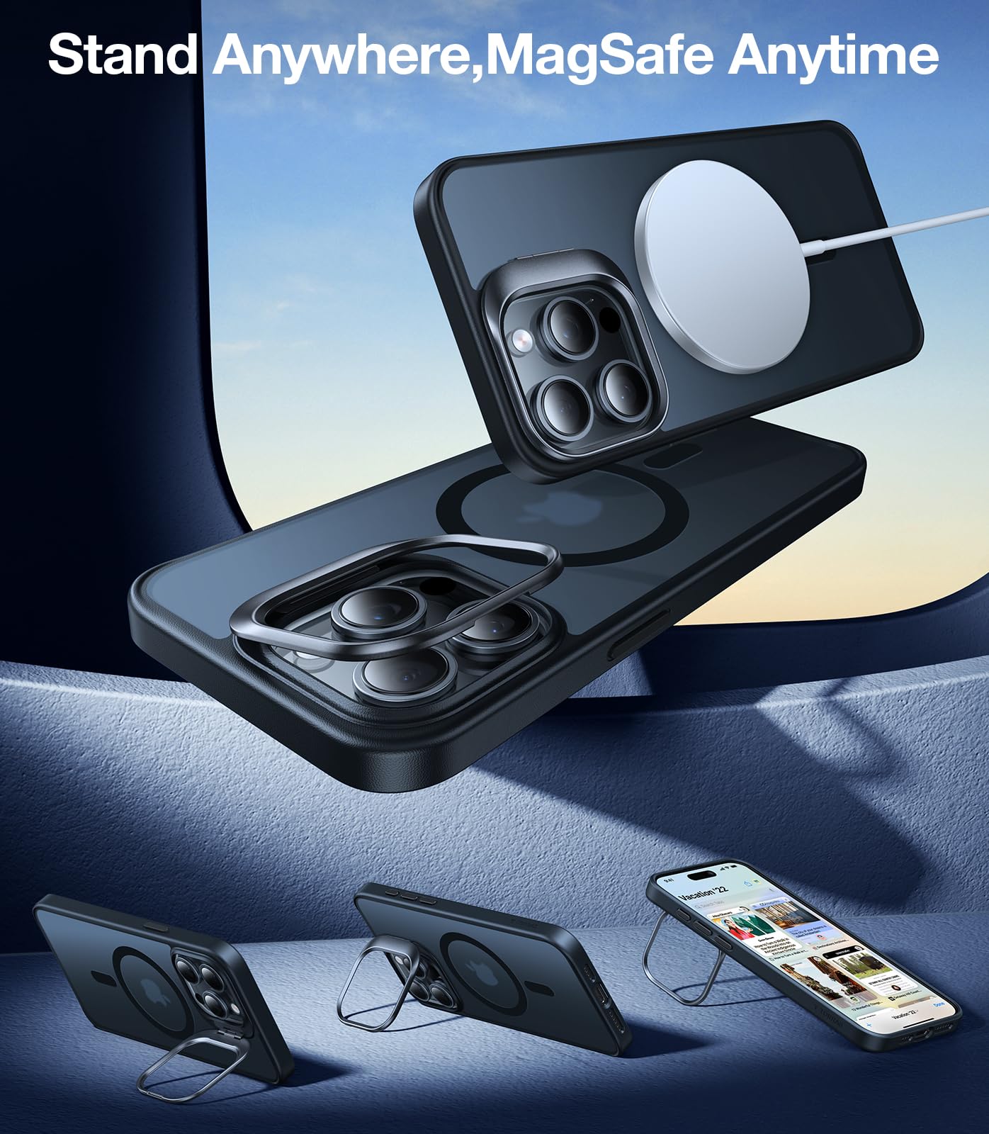 Foto 2 | Funda De Teléfono Torras Para Iphone 15 Pro Max Con Magsafe Frost Black - Venta Internacional.
