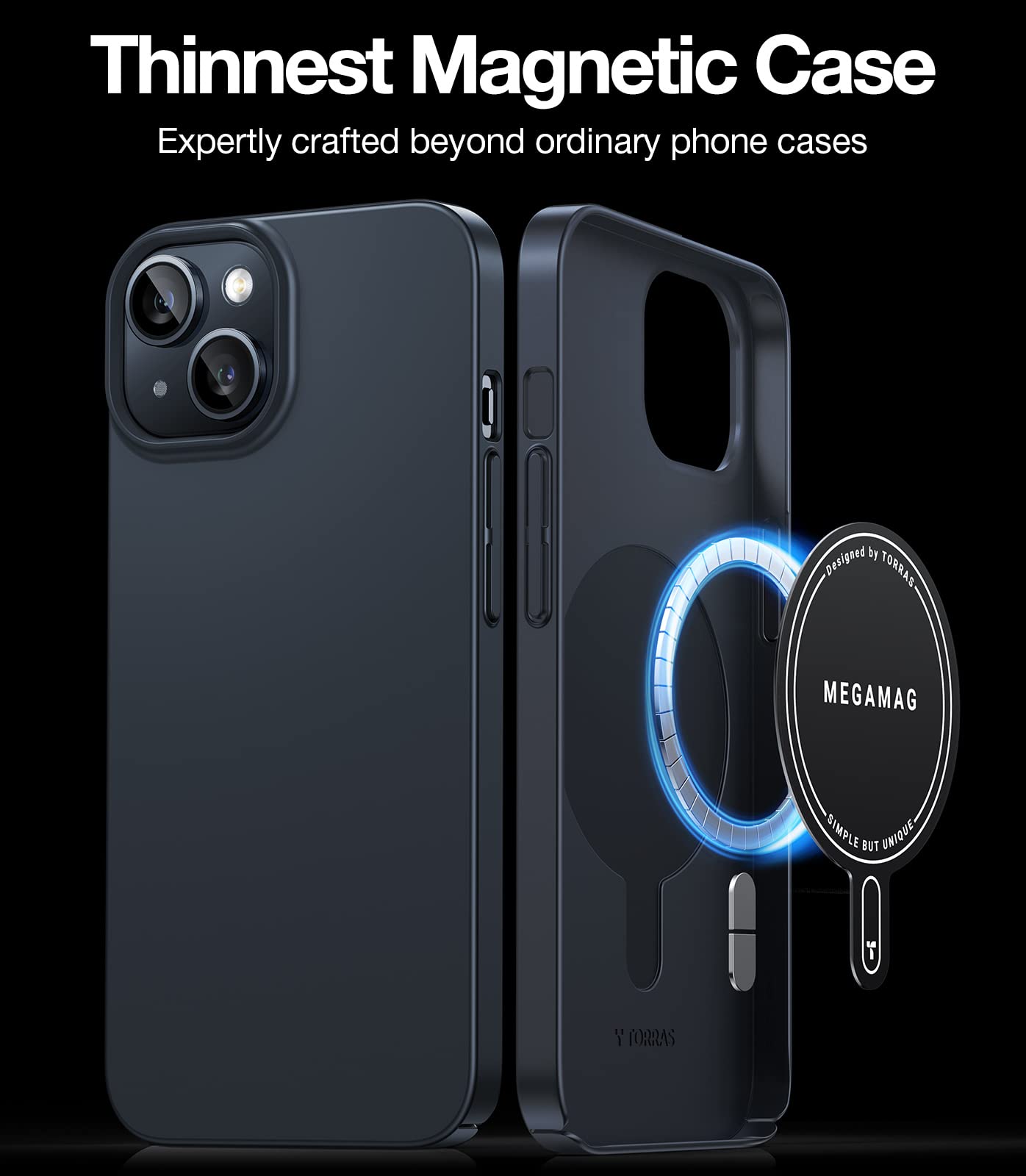Foto 5 pulgar | Funda De Teléfono Torras Magnetic Slim Fit Para Iphone 13/14 Negra - Venta Internacional.