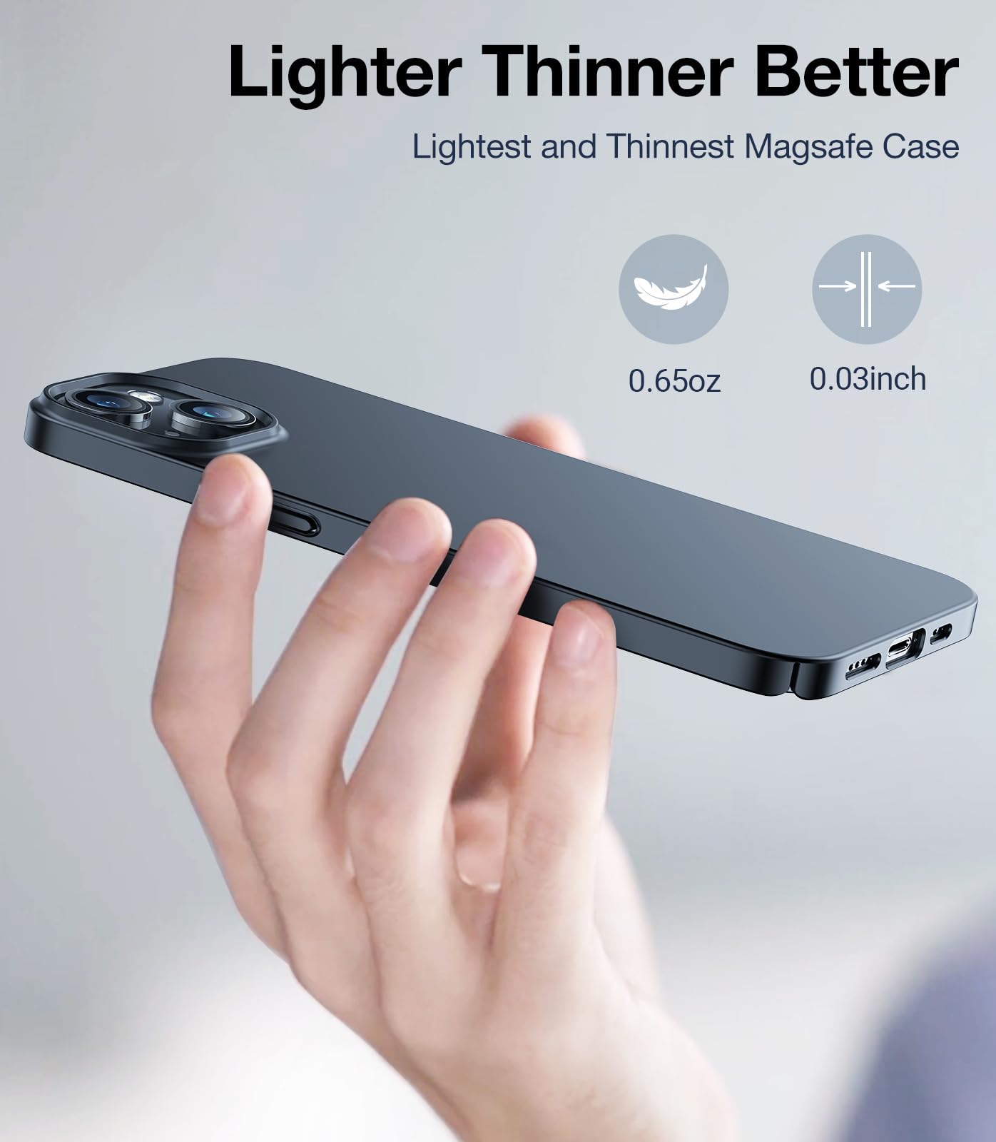 Foto 6 pulgar | Funda De Teléfono Torras Magnetic Slim Fit Para Iphone 13/14 Negra - Venta Internacional.
