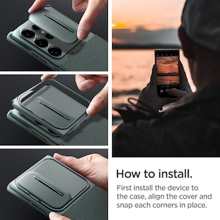 Foto 6 | Funda Spigen Optik Armor Para Galaxy S24 Ultra Abyss Green - Venta Internacional.