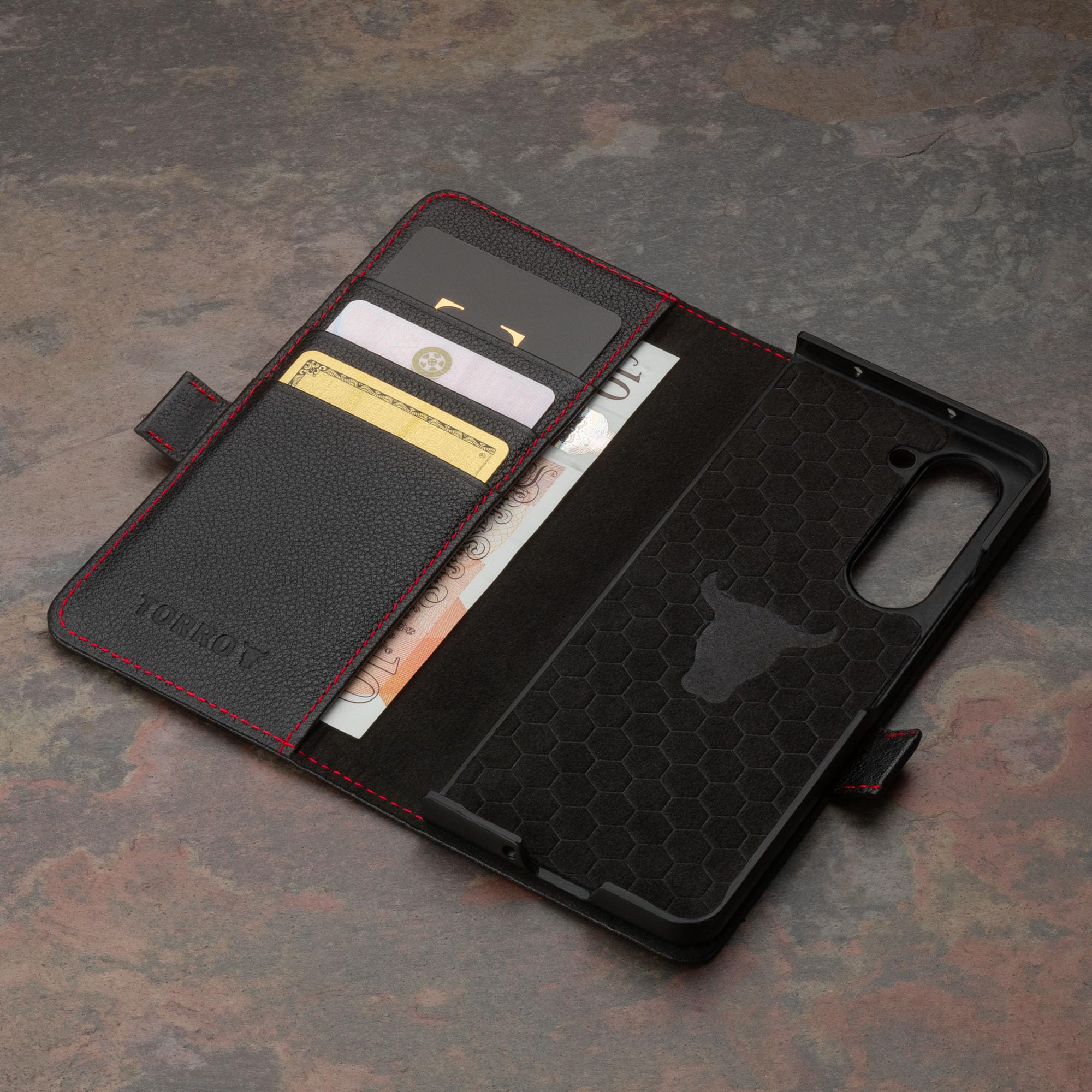 Foto 4 | Funda De Piel Compatible Con Torro Para Samsung Galaxy Z Fold5 - Venta Internacional.