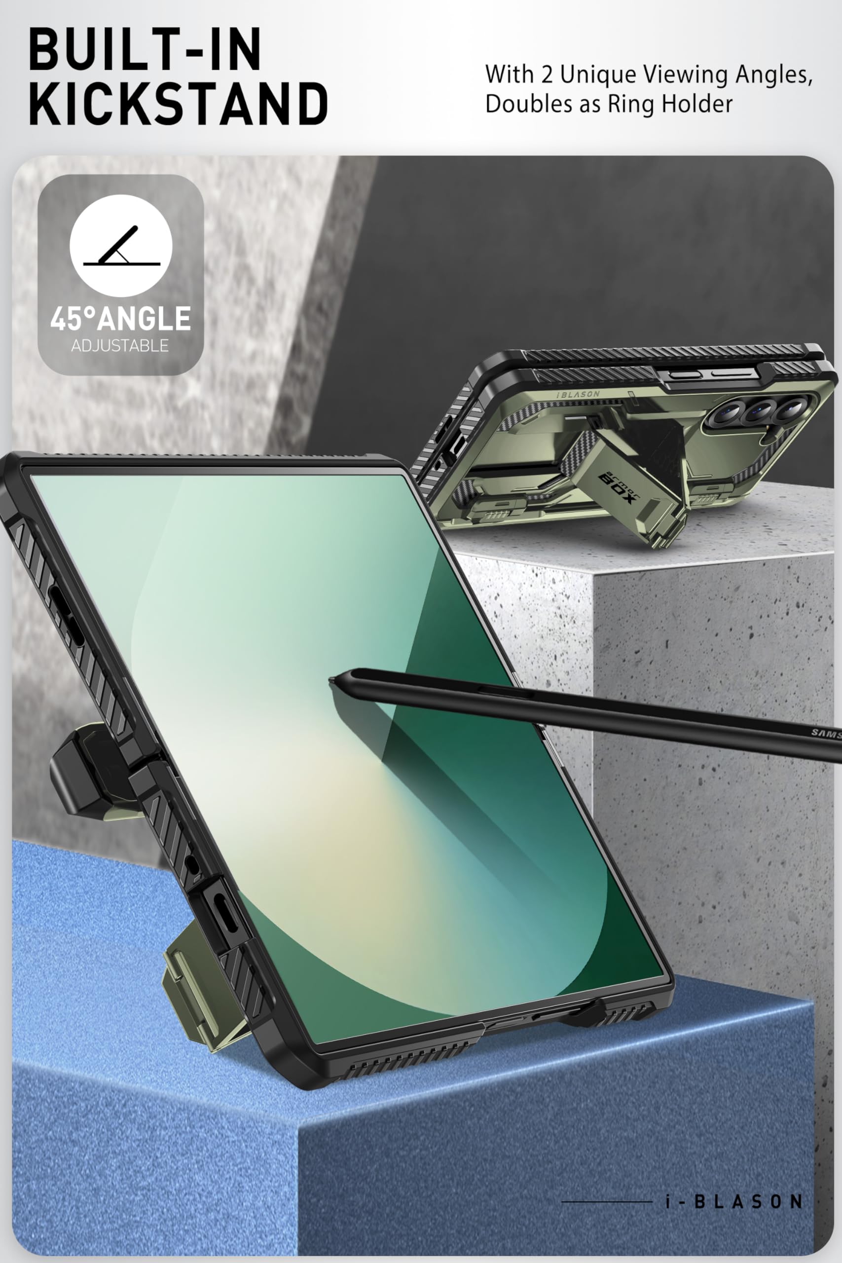 Foto 7 | Funda De Teléfono I-blason Armorbox Con Soporte Para Bolígrafos S Para Samsung Z Fold 6 - Venta Internacional.