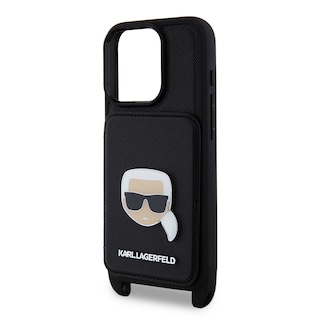 Foto 8 | Funda Karl Crossbody Tarjetero K&c Para Iphone 15 Pro - Negro