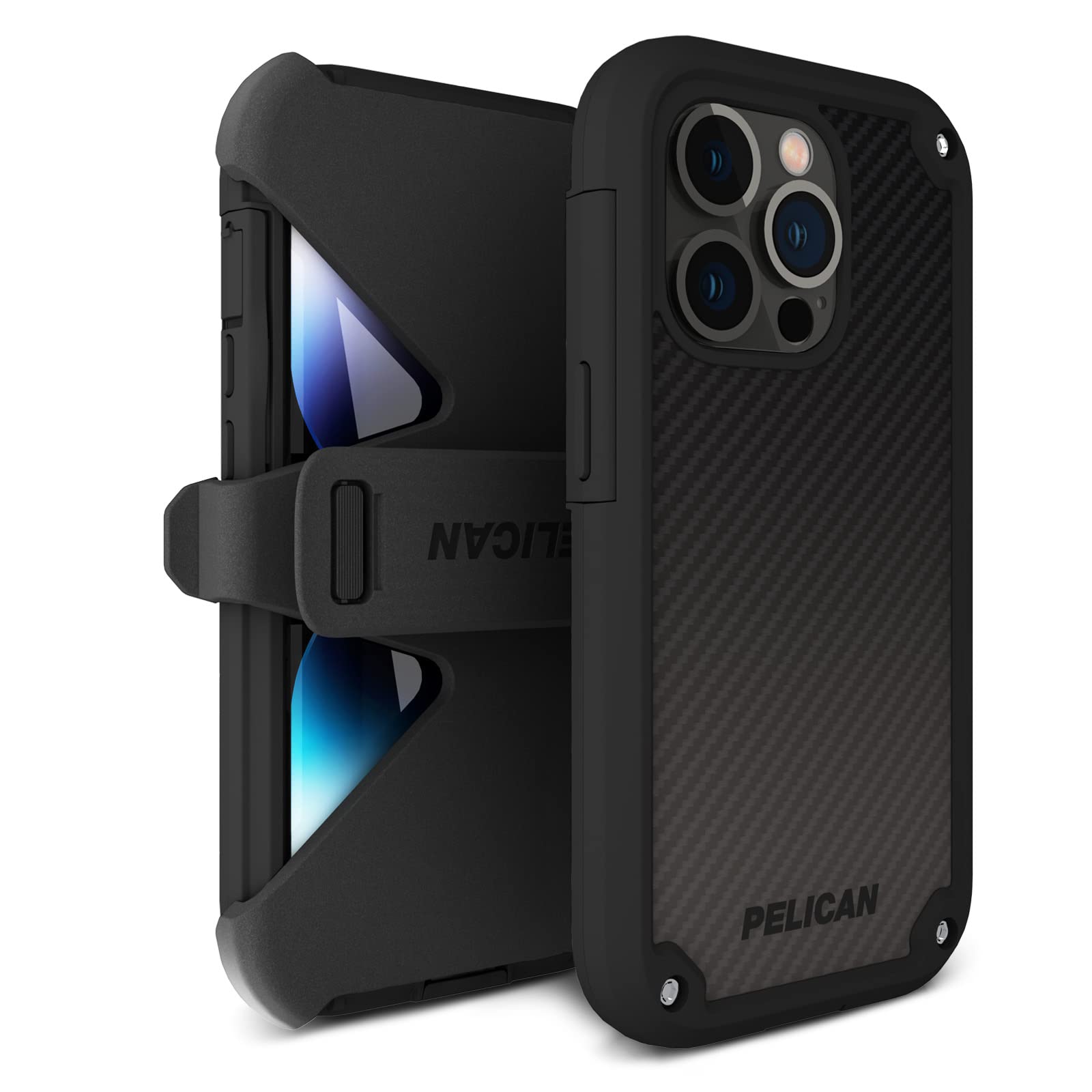 Funda De Teléfono Pelican Shield Series Para Iphone 14 Pro, Color Negro - Venta Internacional.