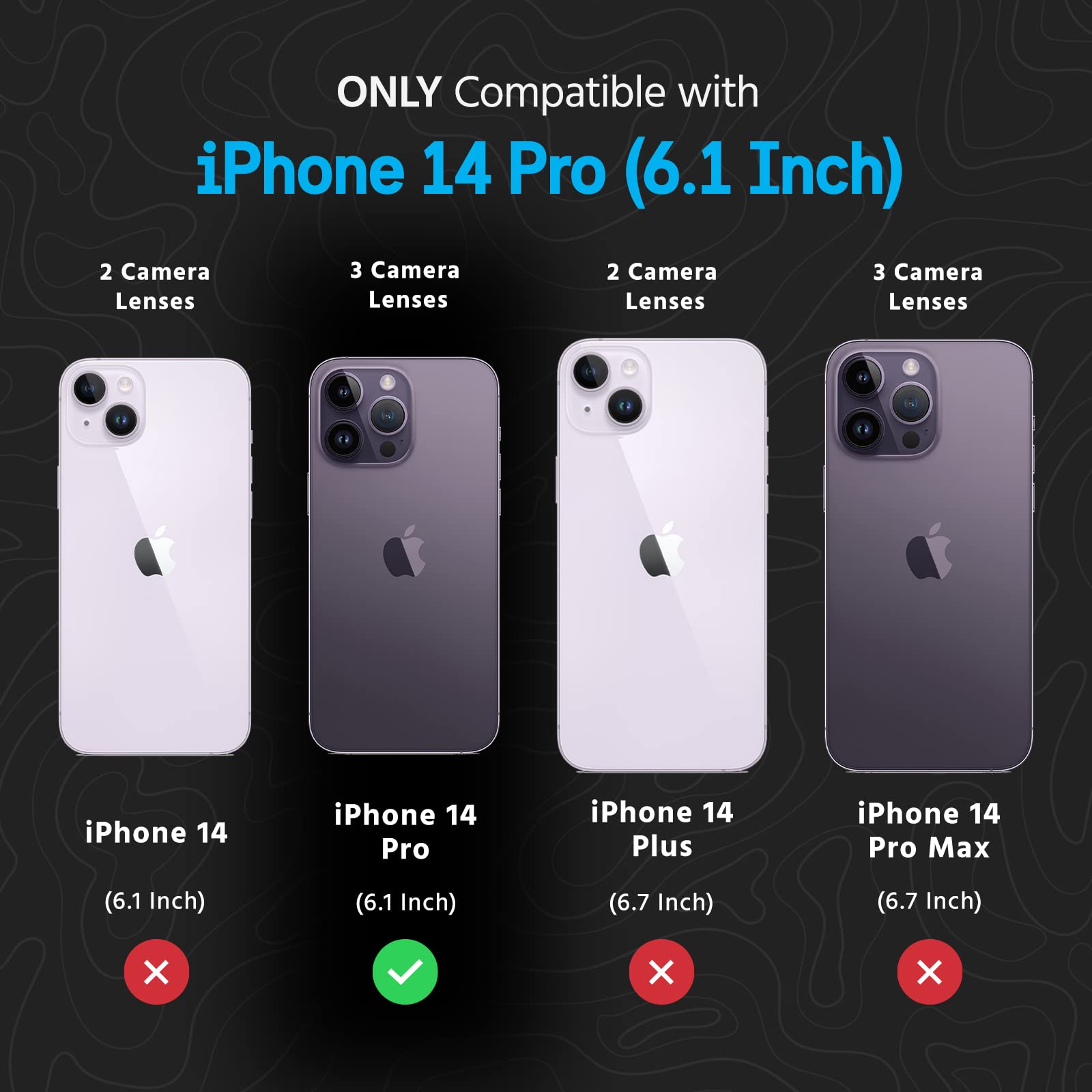 Foto 3 pulgar | Funda De Teléfono Pelican Shield Series Para Iphone 14 Pro, Color Negro - Venta Internacional.