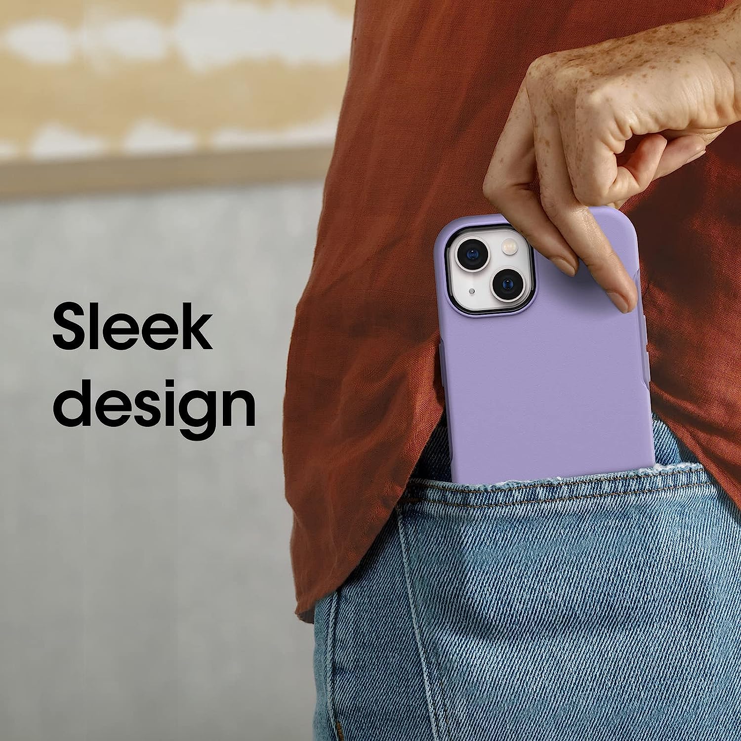 Foto 7 | Funda Para Teléfono Otterbox Symmetry Series Para Iphone 13, Color Morado - Venta Internacional.