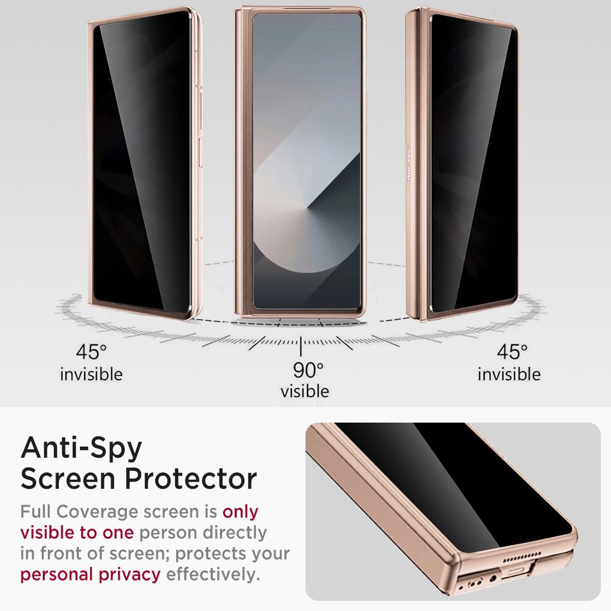 Foto 4 pulgar | Funda De Teléfono Miimall Para Samsung Galaxy Z Fold 6 Con Protector De Pantalla - Venta Internacional.