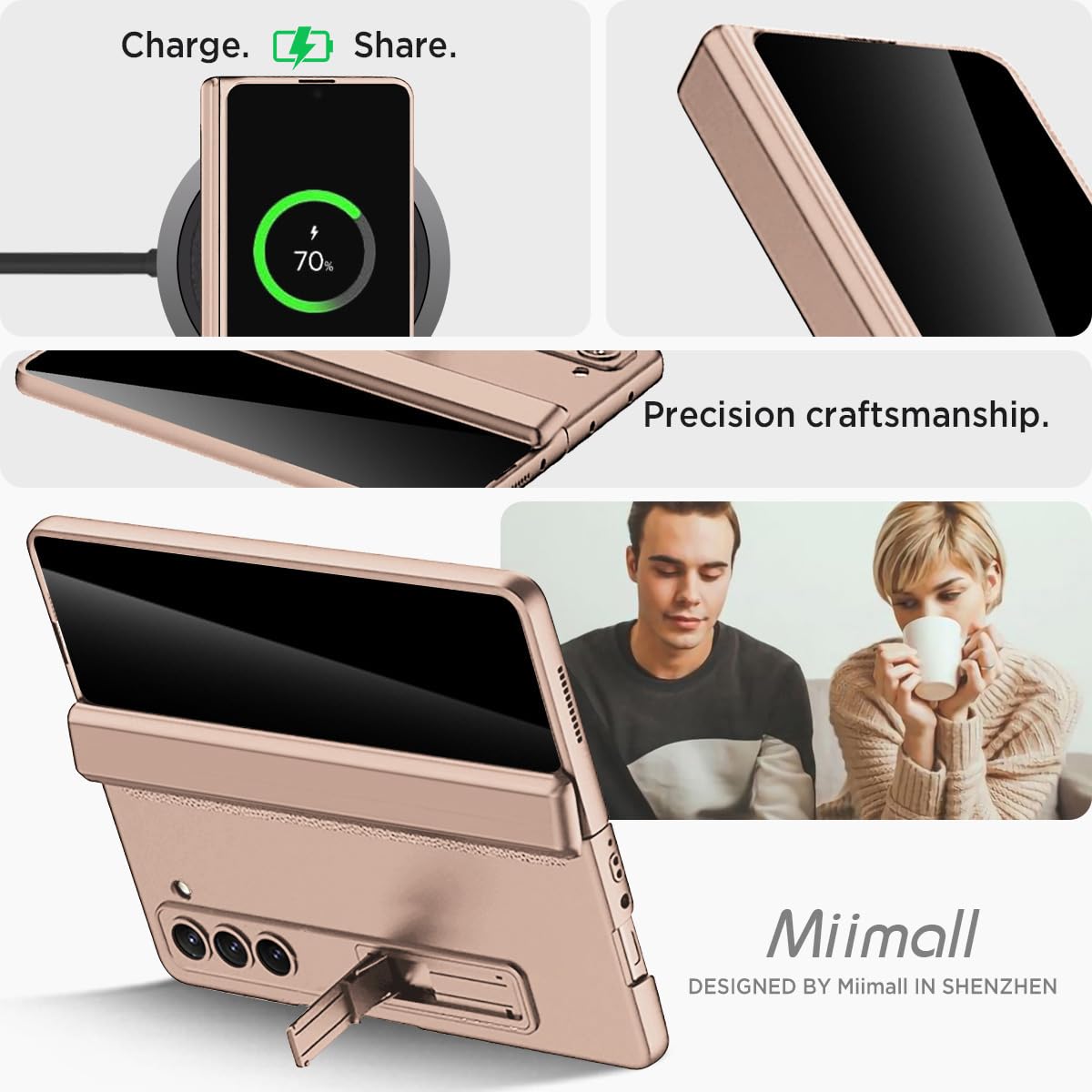 Foto 8 pulgar | Funda De Teléfono Miimall Para Samsung Galaxy Z Fold 6 Con Protector De Pantalla - Venta Internacional.