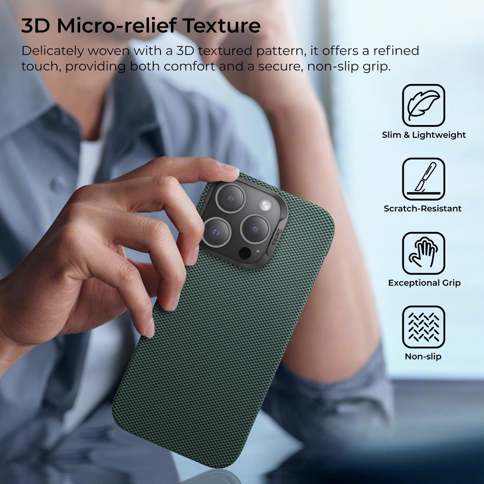 Foto 8 pulgar | Funda Benks Para Iphone 16 Pro Max Armortint Armorair Polarlight - Venta Internacional.