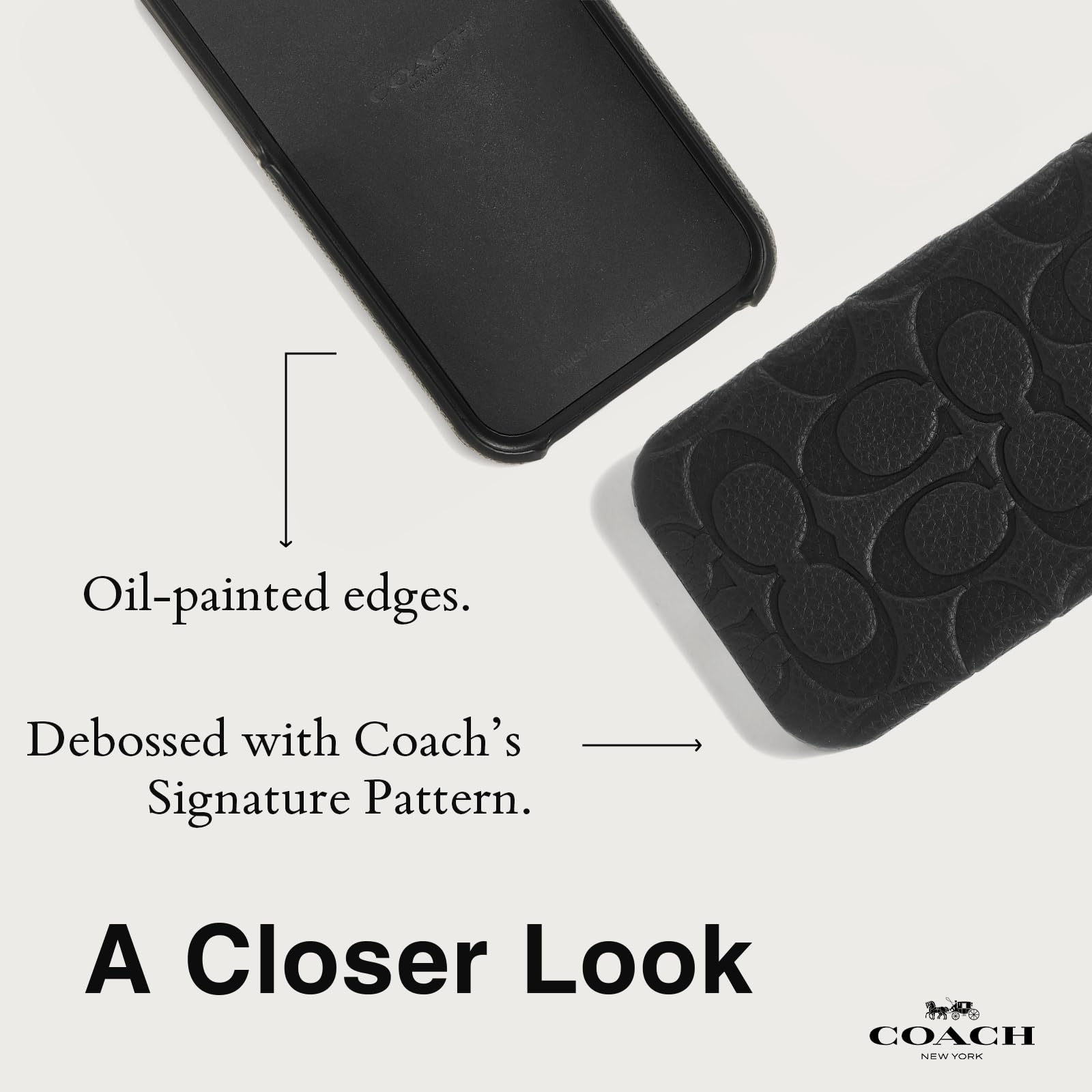 Foto 6 pulgar | Funda De Piel Auténtica Grabada Coach Para Iphone 15 Pro Max - Venta Internacional.
