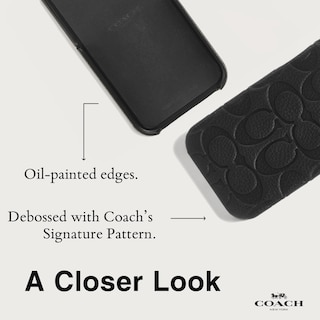 Foto 5 | Funda De Piel Auténtica Grabada Coach Para Iphone 15 Pro Max - Venta Internacional.
