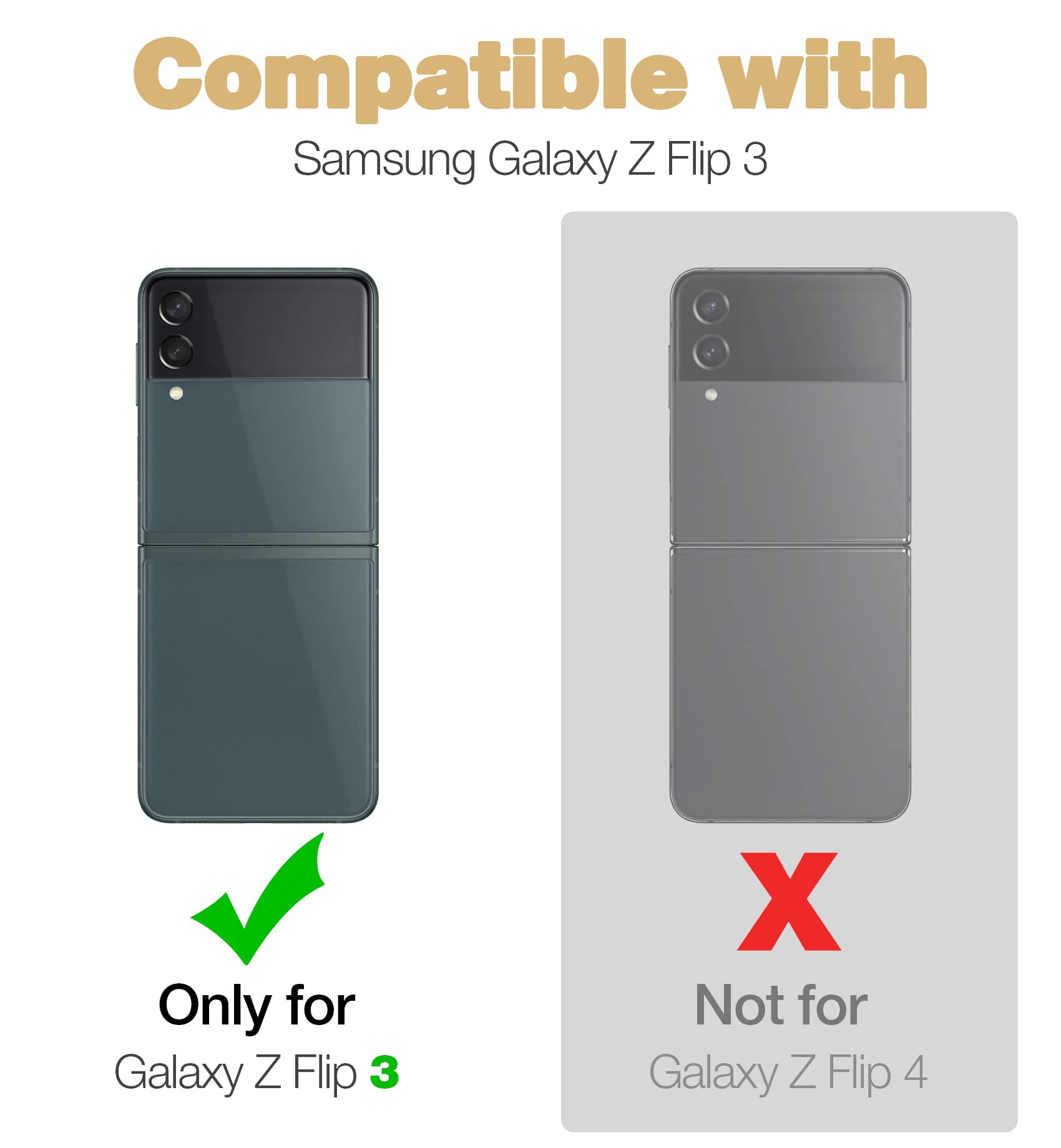 Foto 2 | Funda Dexnor A Prueba De Golpes Para Samsung Galaxy Z Flip 3 5g Negra - Venta Internacional.