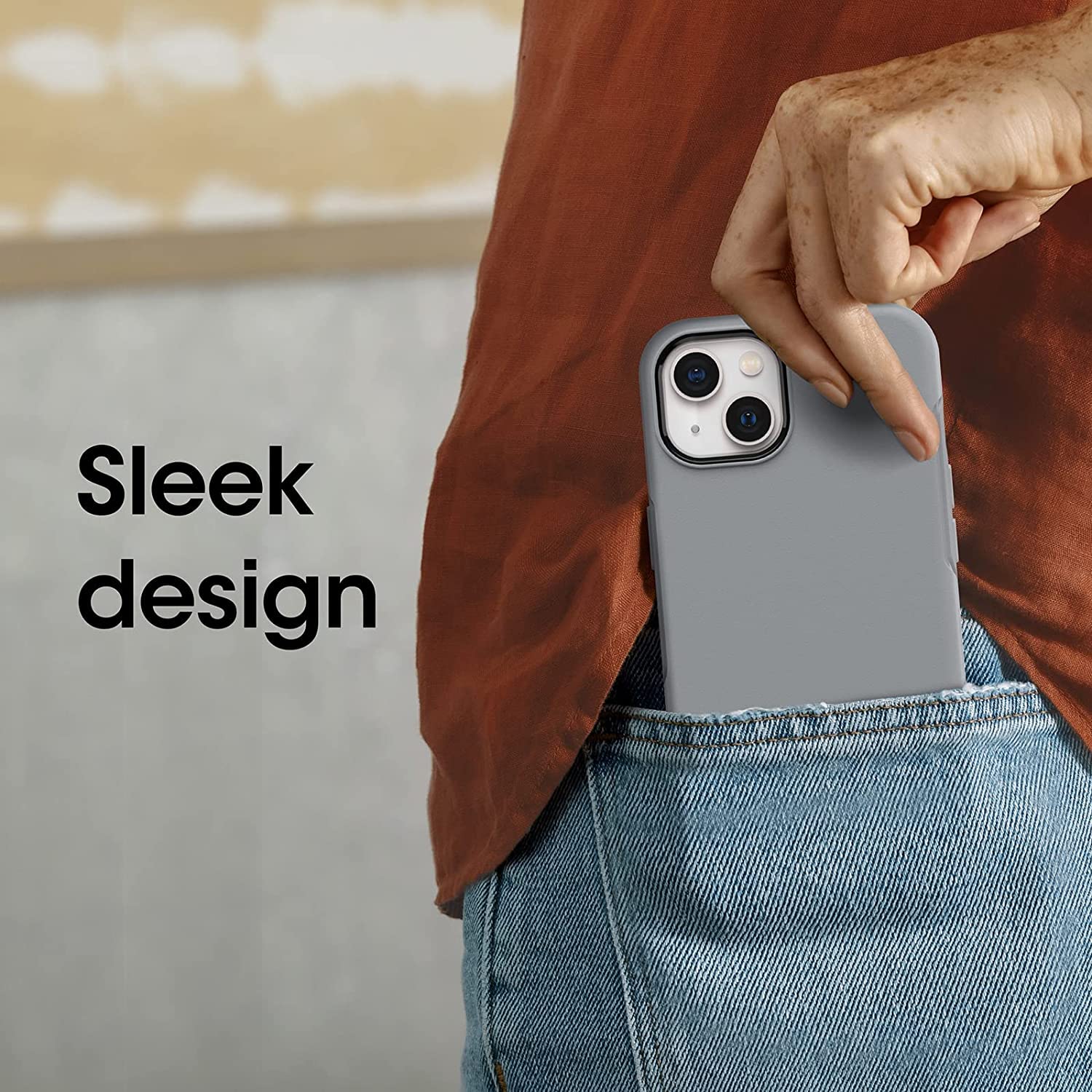 Foto 8 pulgar | Funda De Teléfono Otterbox Symmetry Series Para Iphone 13 - Gris - Venta Internacional.