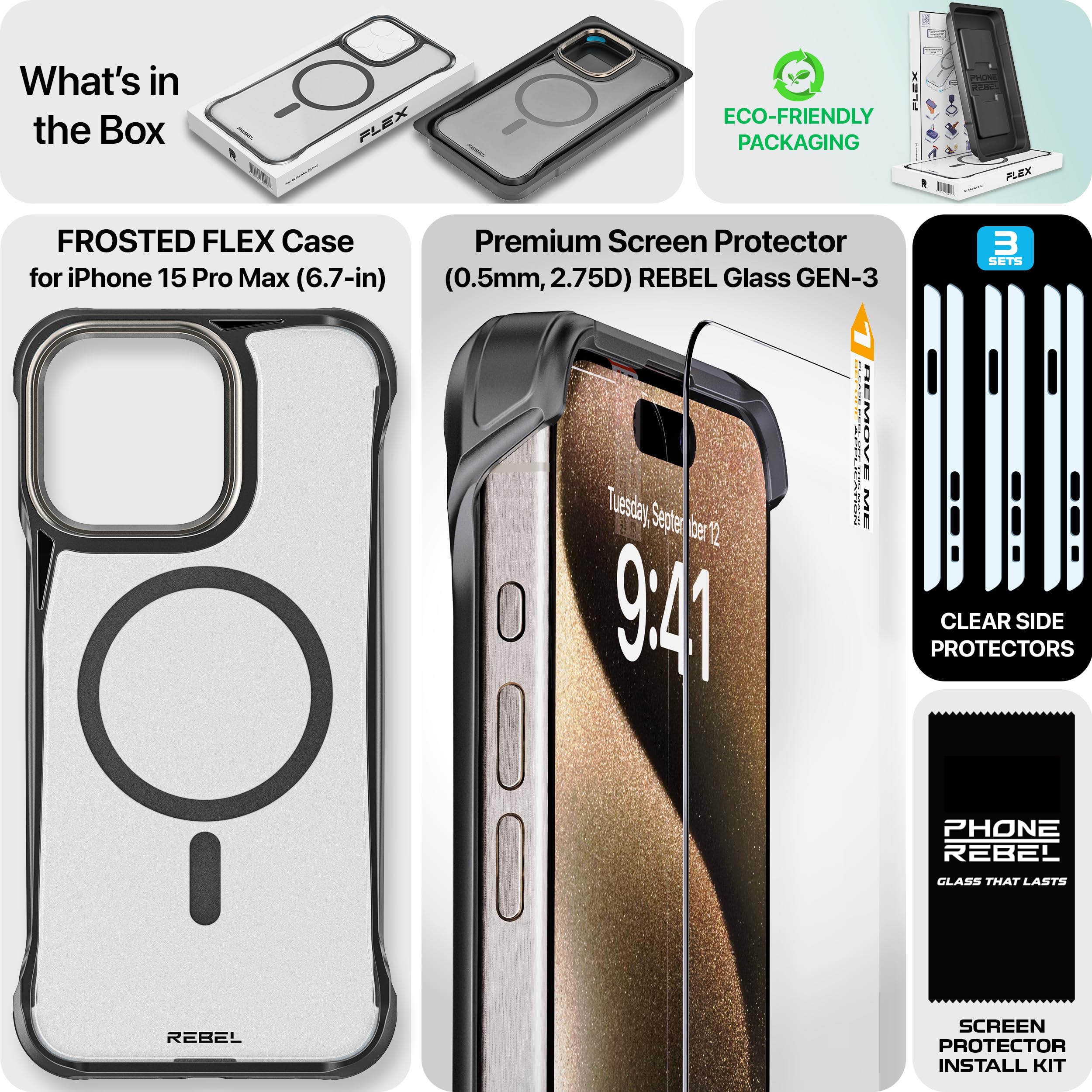 Foto 7 pulgar | Funda Para Teléfono Rebel Iphone 15 Pro Max Clear Frosted Flex De 6.7 Pulgadas - Venta Internacional.
