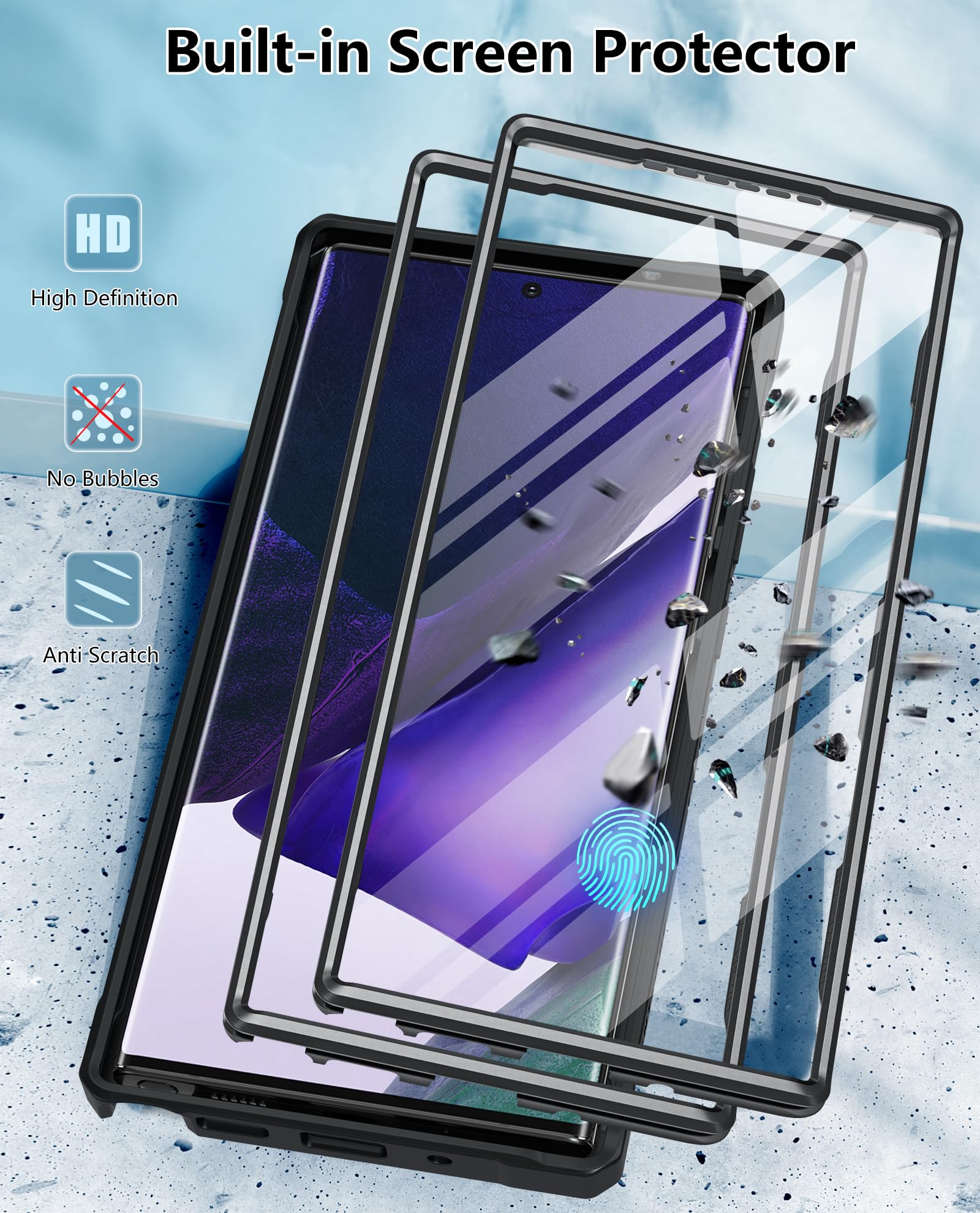 Foto 6 pulgar | Funda De Teléfono Fntcase Para Samsung Galaxy Note 20 Ultra Con Soporte - Venta Internacional.