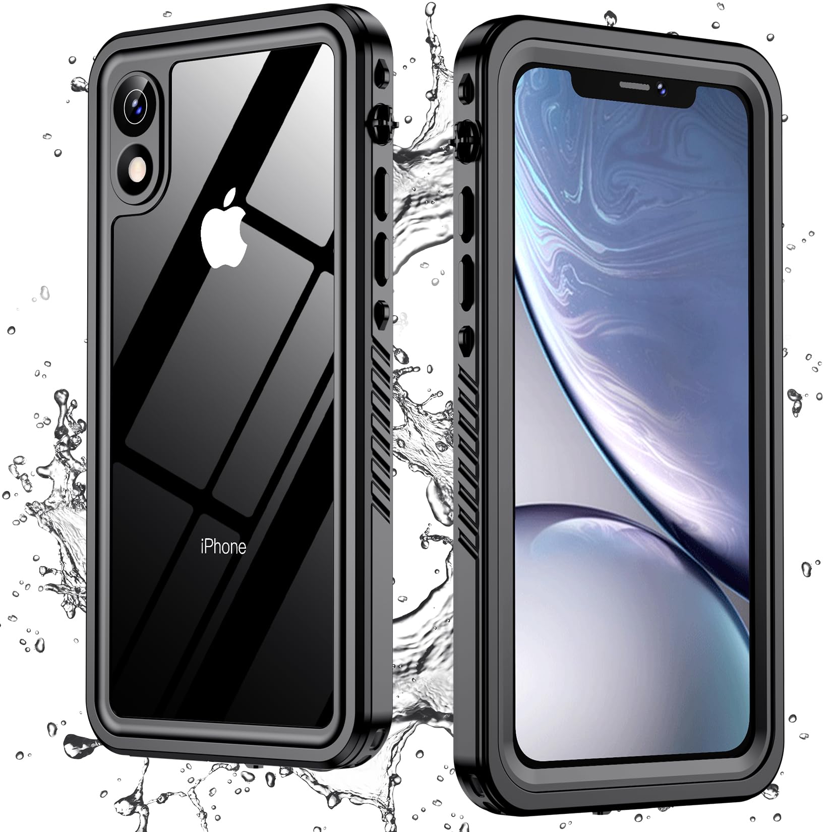 Foto 2 pulgar | Funda De Teléfono Spidercase Impermeable Con Lente Para Iphone Xr Negra - Venta Internacional.