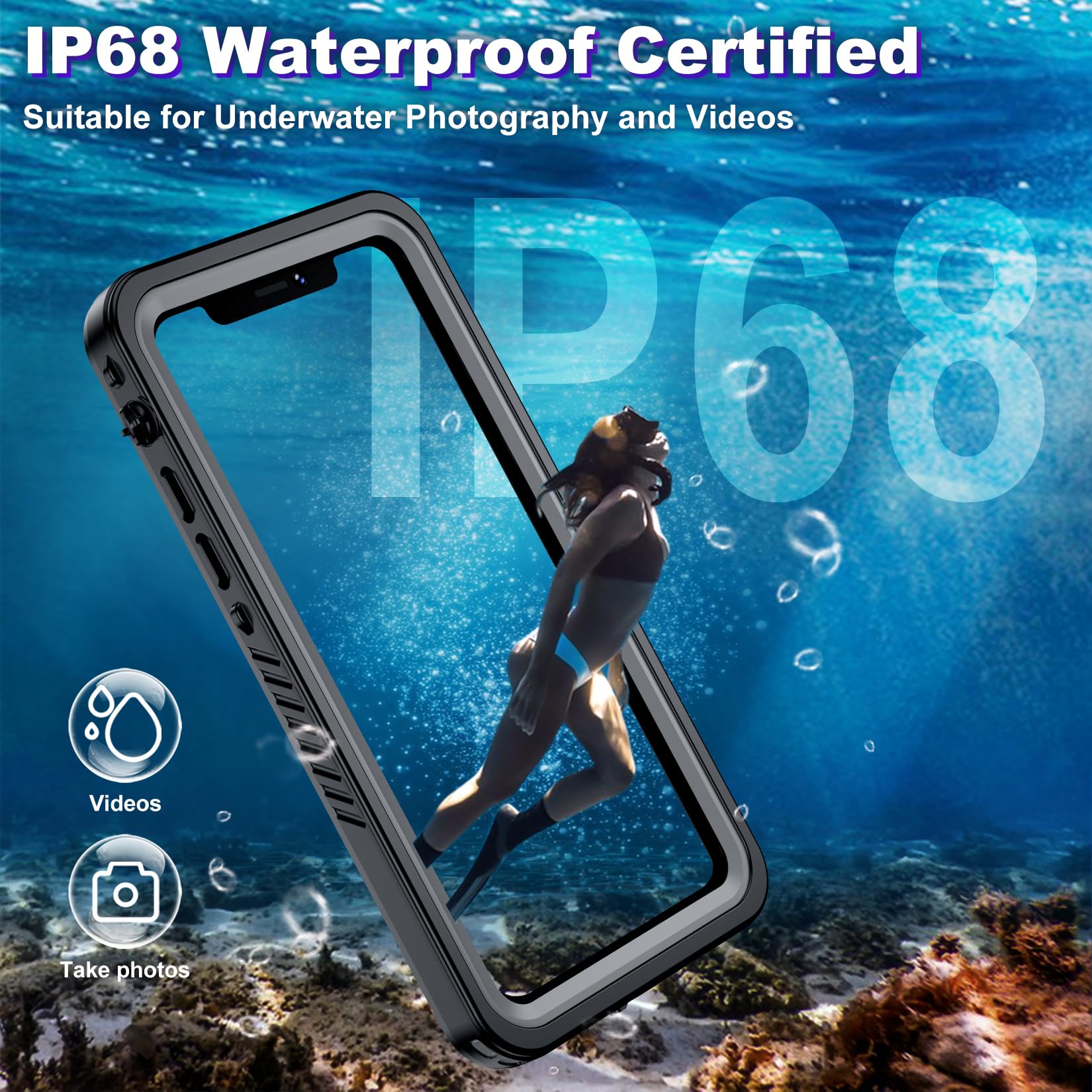 Foto 4 pulgar | Funda De Teléfono Spidercase Impermeable Con Lente Para Iphone Xr Negra - Venta Internacional.