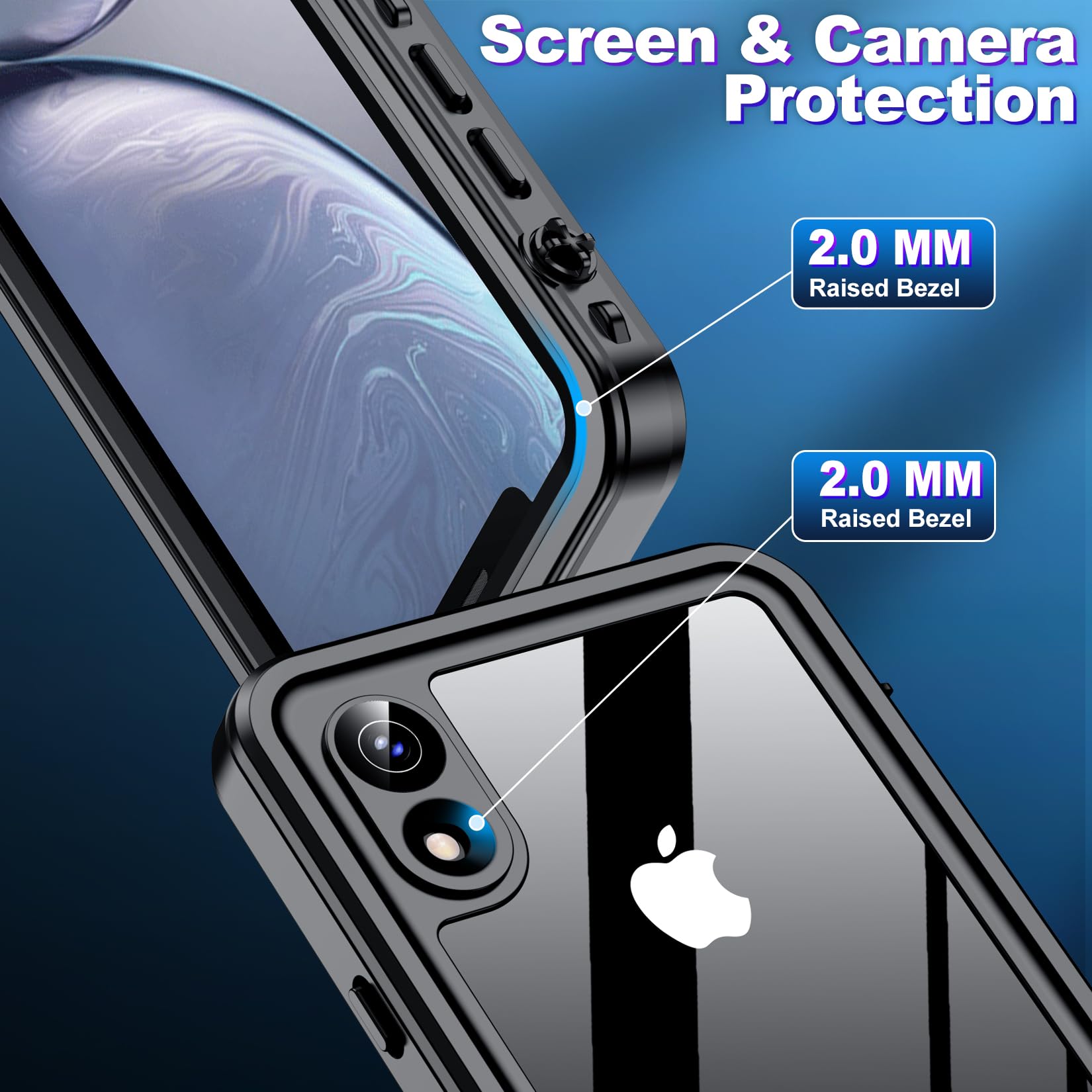 Foto 6 pulgar | Funda De Teléfono Spidercase Impermeable Con Lente Para Iphone Xr Negra - Venta Internacional.