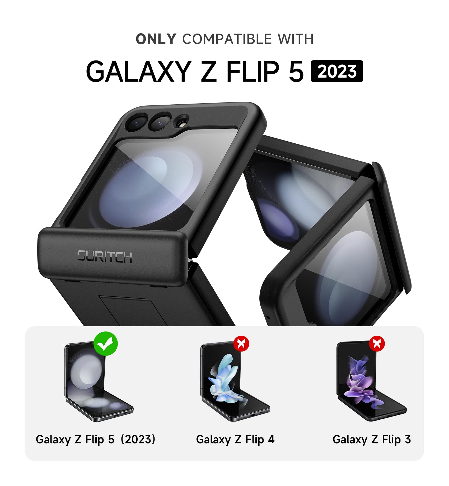 Foto 3 pulgar | Funda Suritch Para Samsung Galaxy Z Flip 5 Con Protector De Pantalla - Venta Internacional.