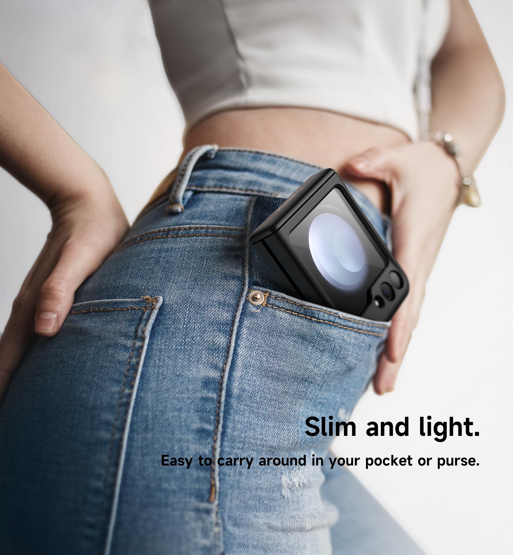 Foto 4 pulgar | Funda Suritch Para Samsung Galaxy Z Flip 5 Con Protector De Pantalla - Venta Internacional.