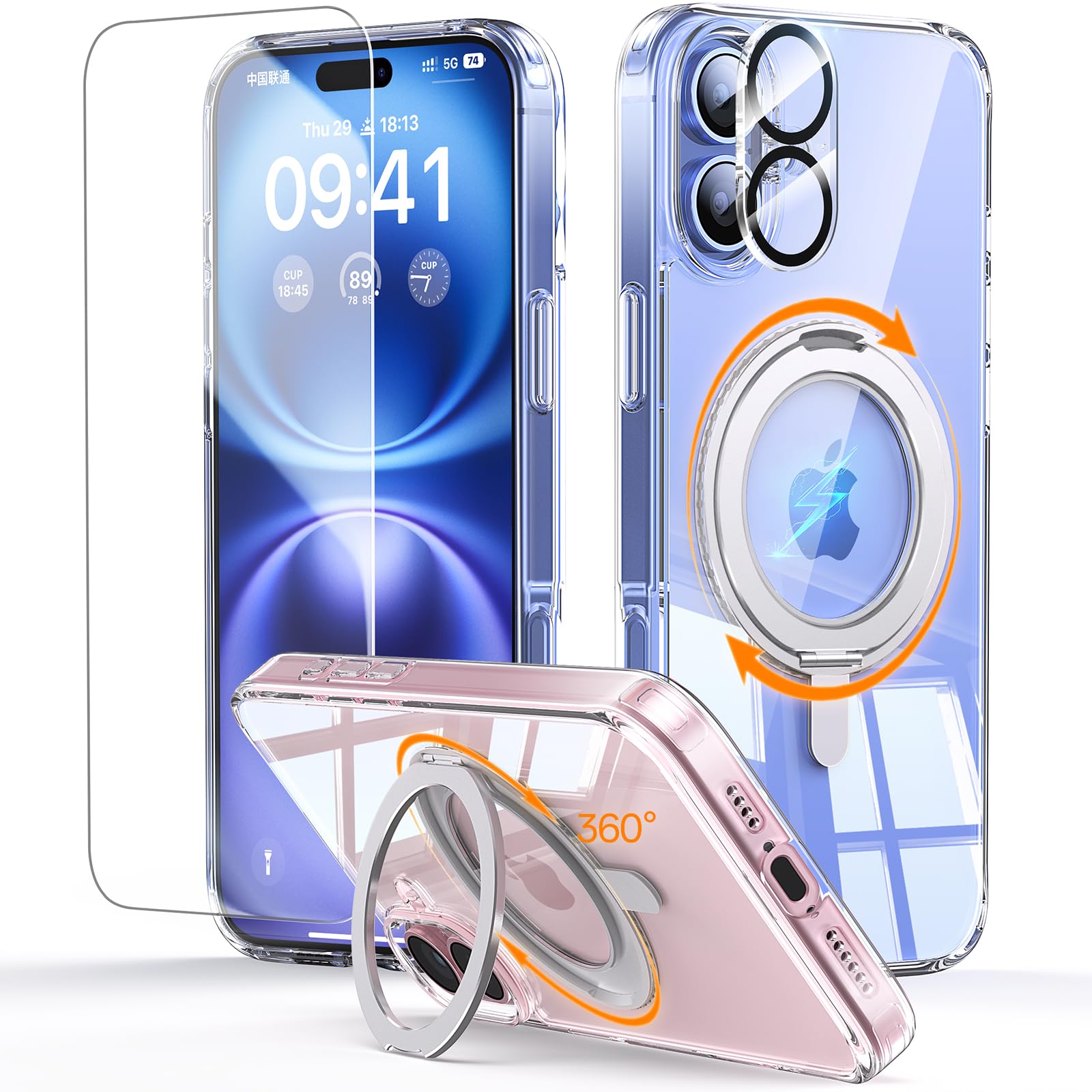 Foto 1 | Funda Jueshituo 3 En 1 Tickstand Para Iphone 16 Plus De 6.7 Pulgadas - Venta Internacional.